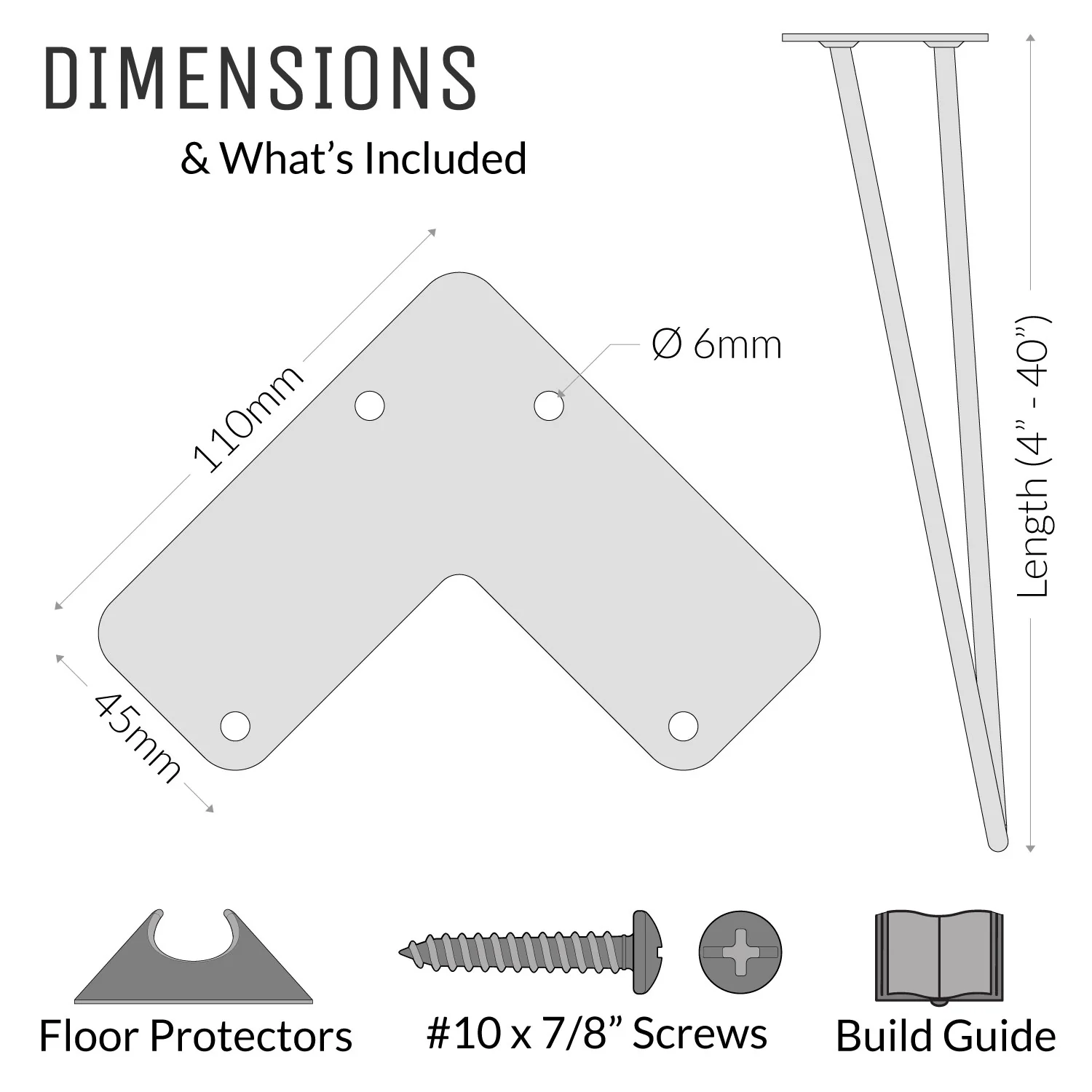 35cm Hairpin Legs - Coffee Table - Image 6