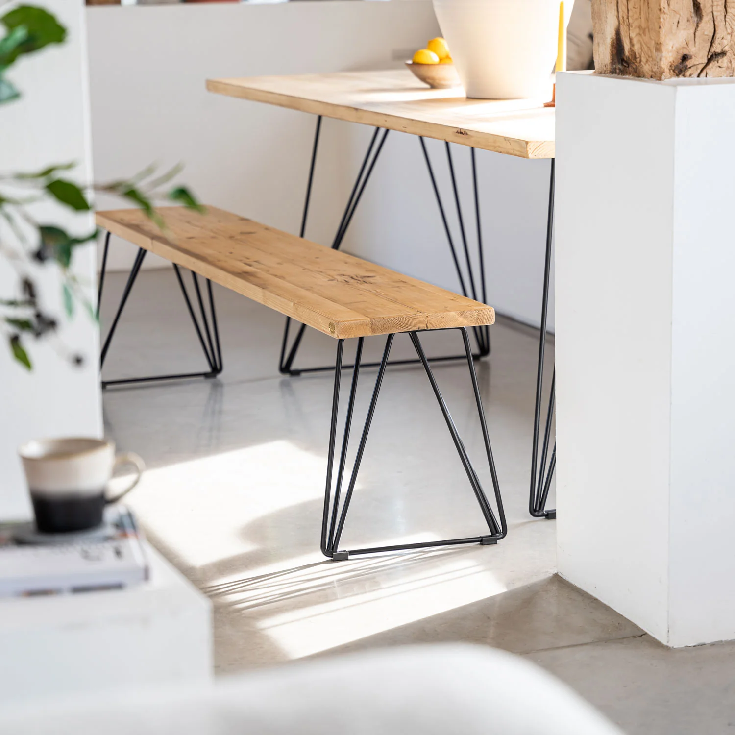 Hairpin Wireframe Legs | 40cm Bench - Image 7