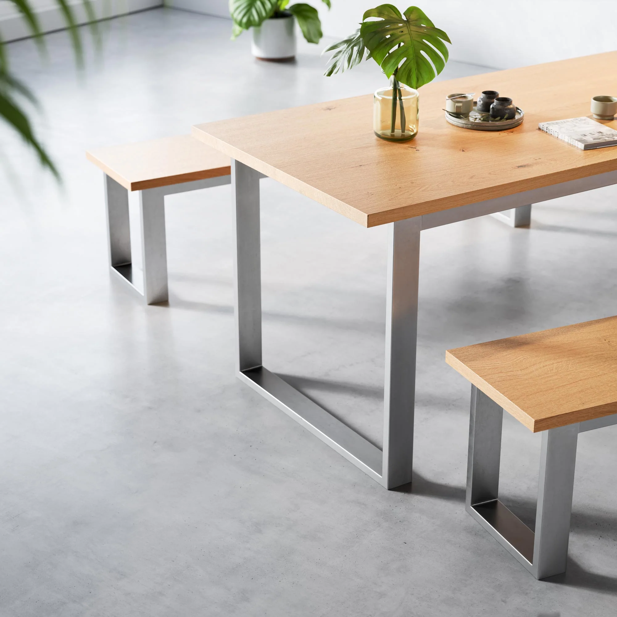 Square Industrial Frame | 40cm Bench - Image 11
