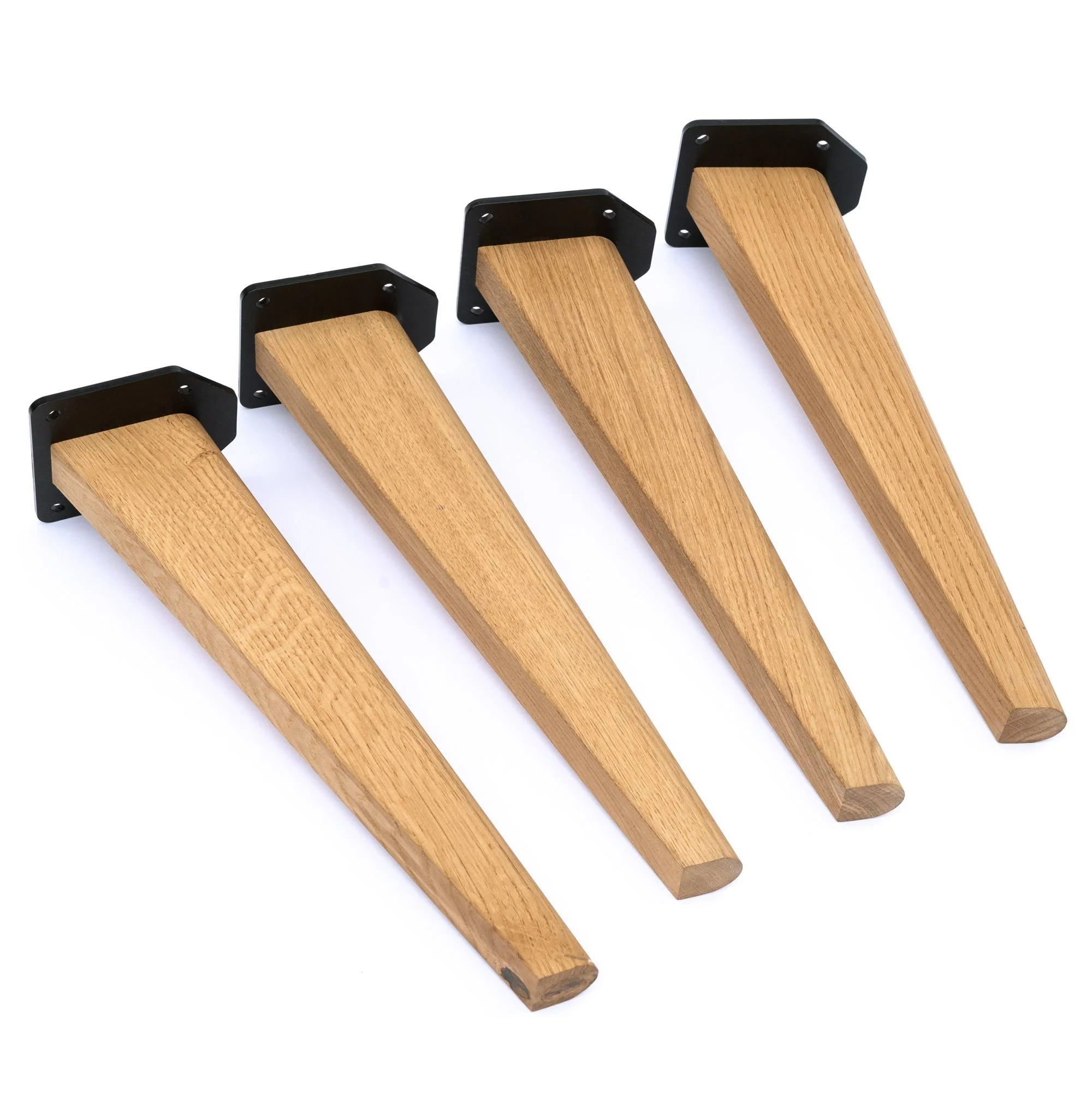 40cm Tapered Oak Table Legs - Image 9