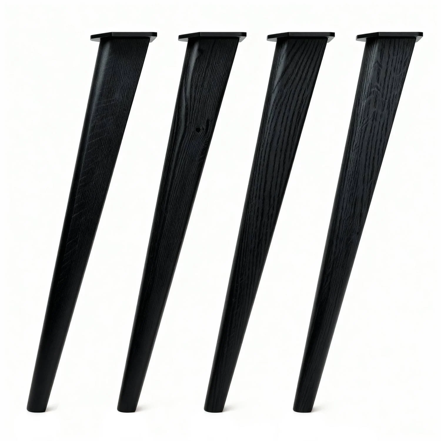 71cm Tapered Oak Table Legs - Image 3