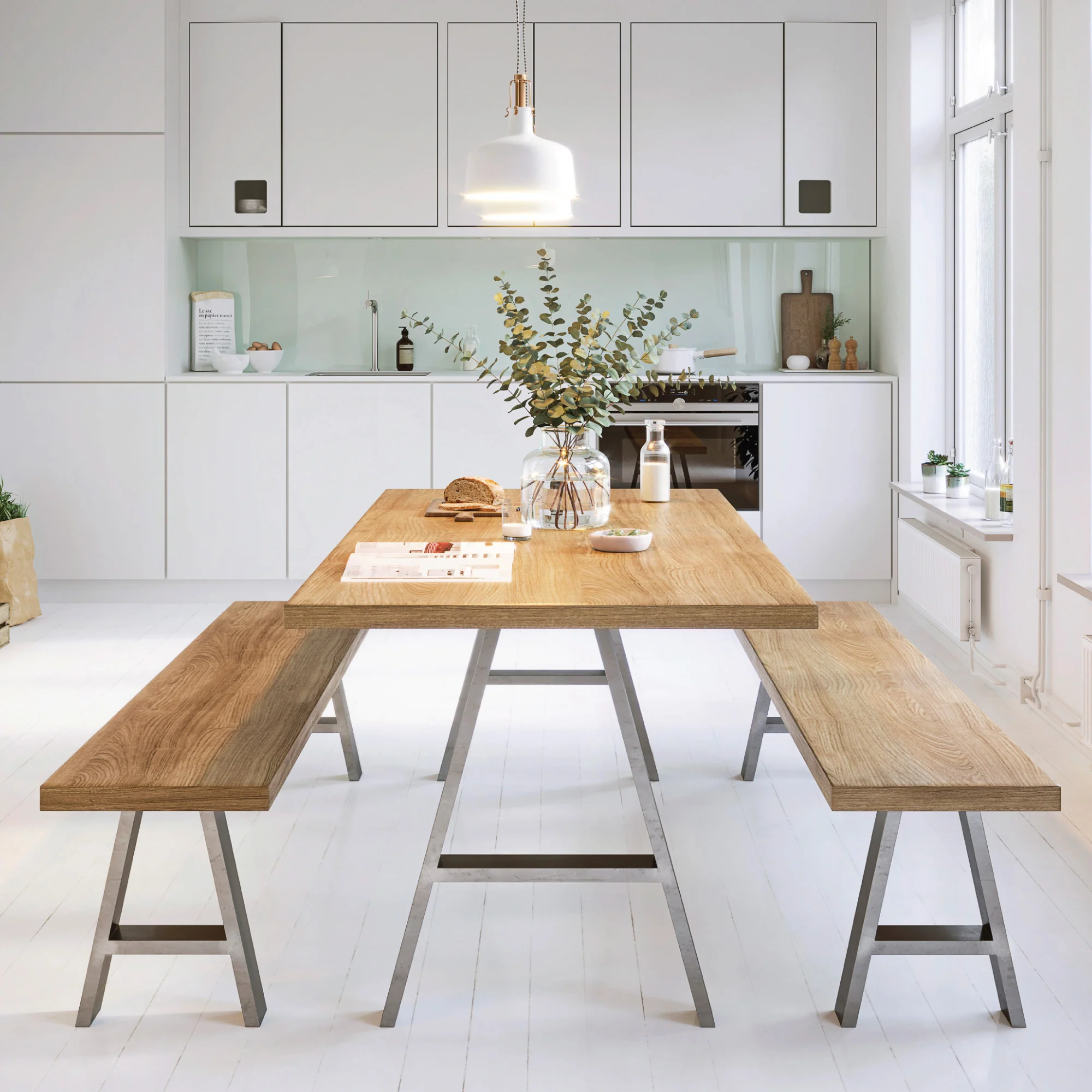 A-Frame Industrial legs | 40cm Bench - Image 8