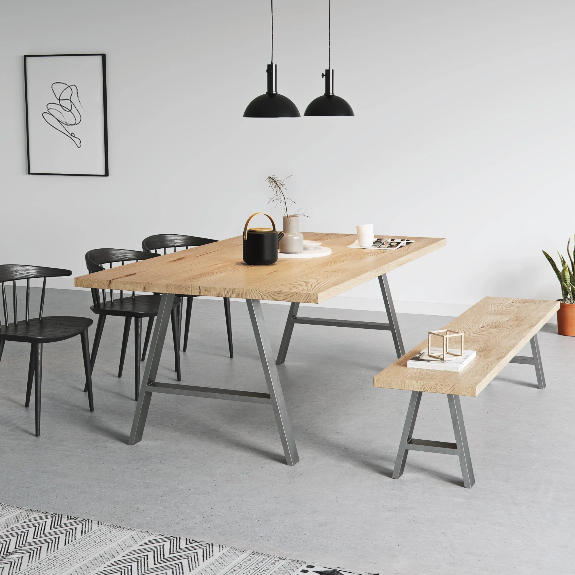 A-Frame Industrial legs | 71cm Table Wide - Image 2