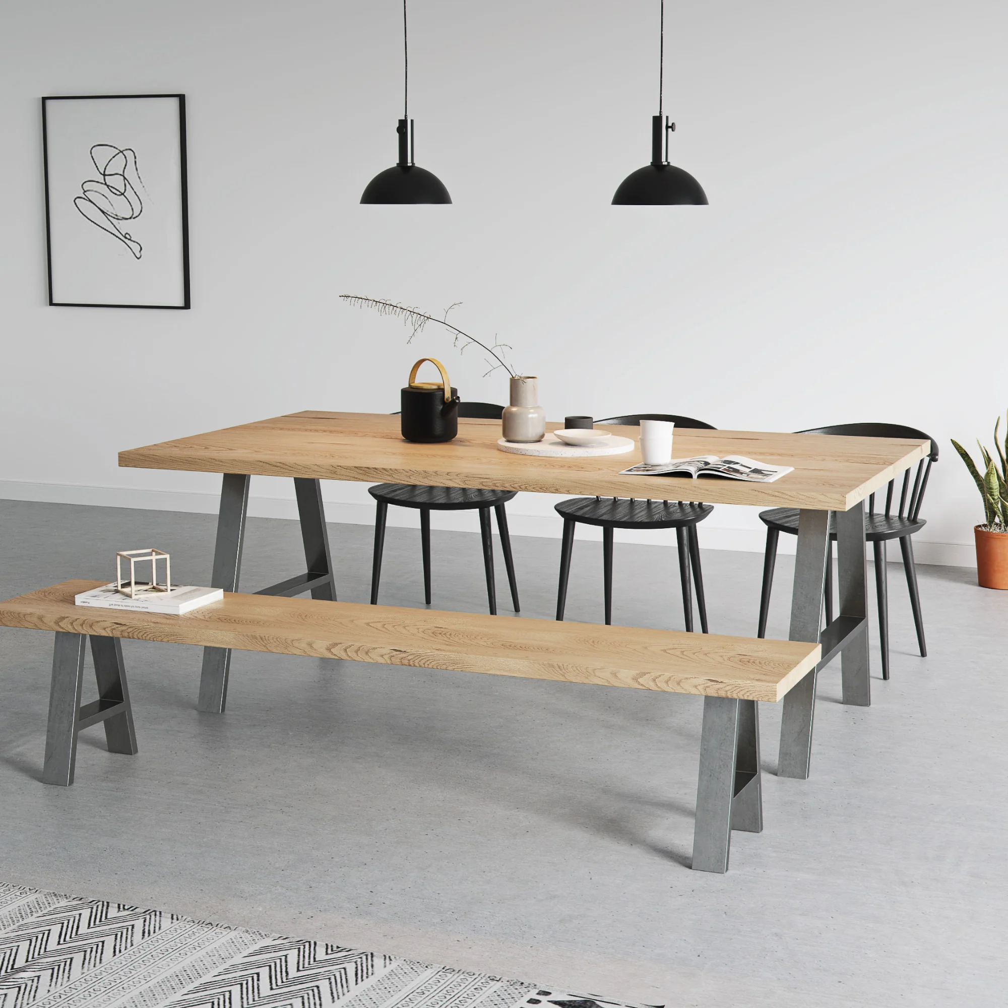 A-Frame Industrial legs | 71cm Table Wide - Image 8