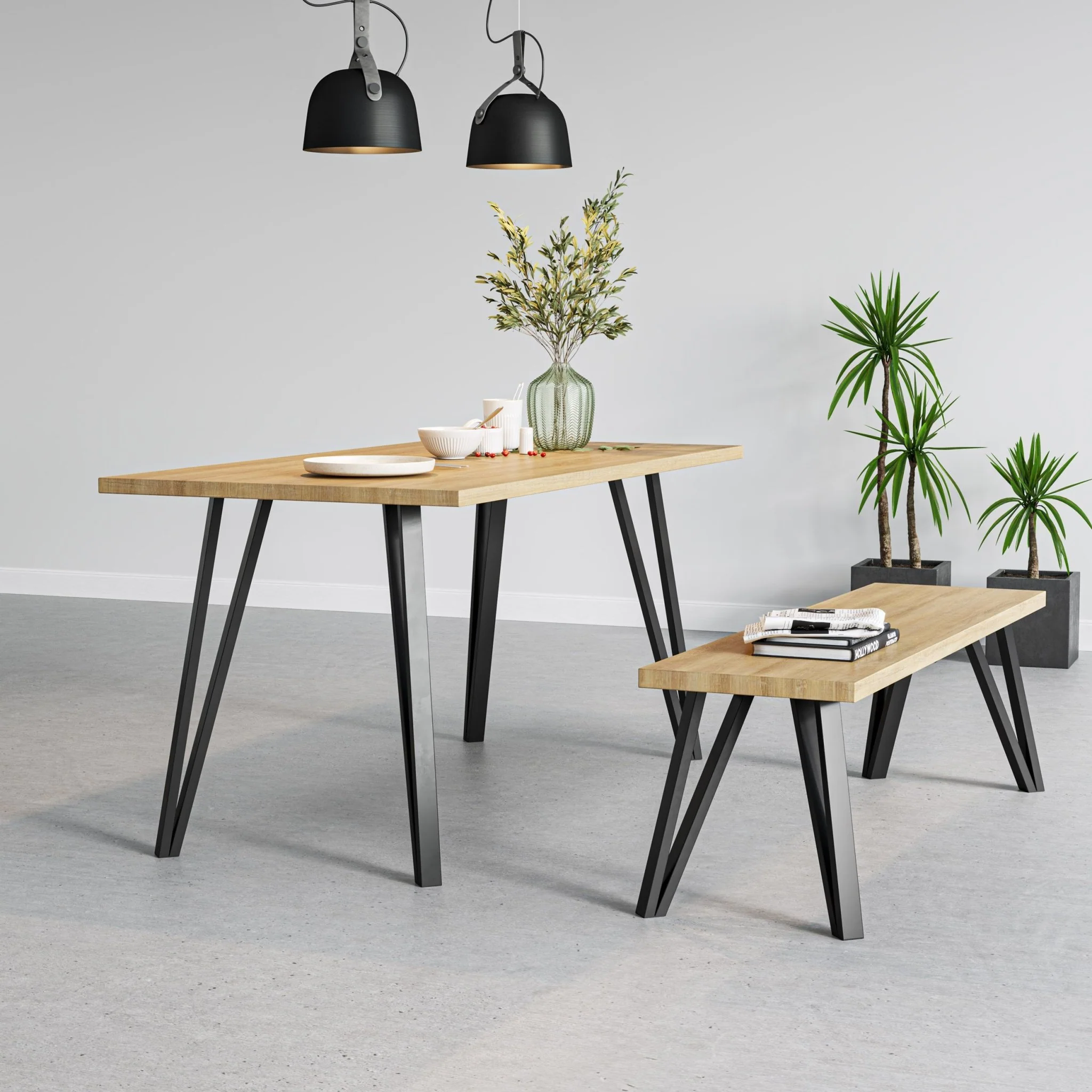 Box Hairpin Legs | 71cm Table - Image 2