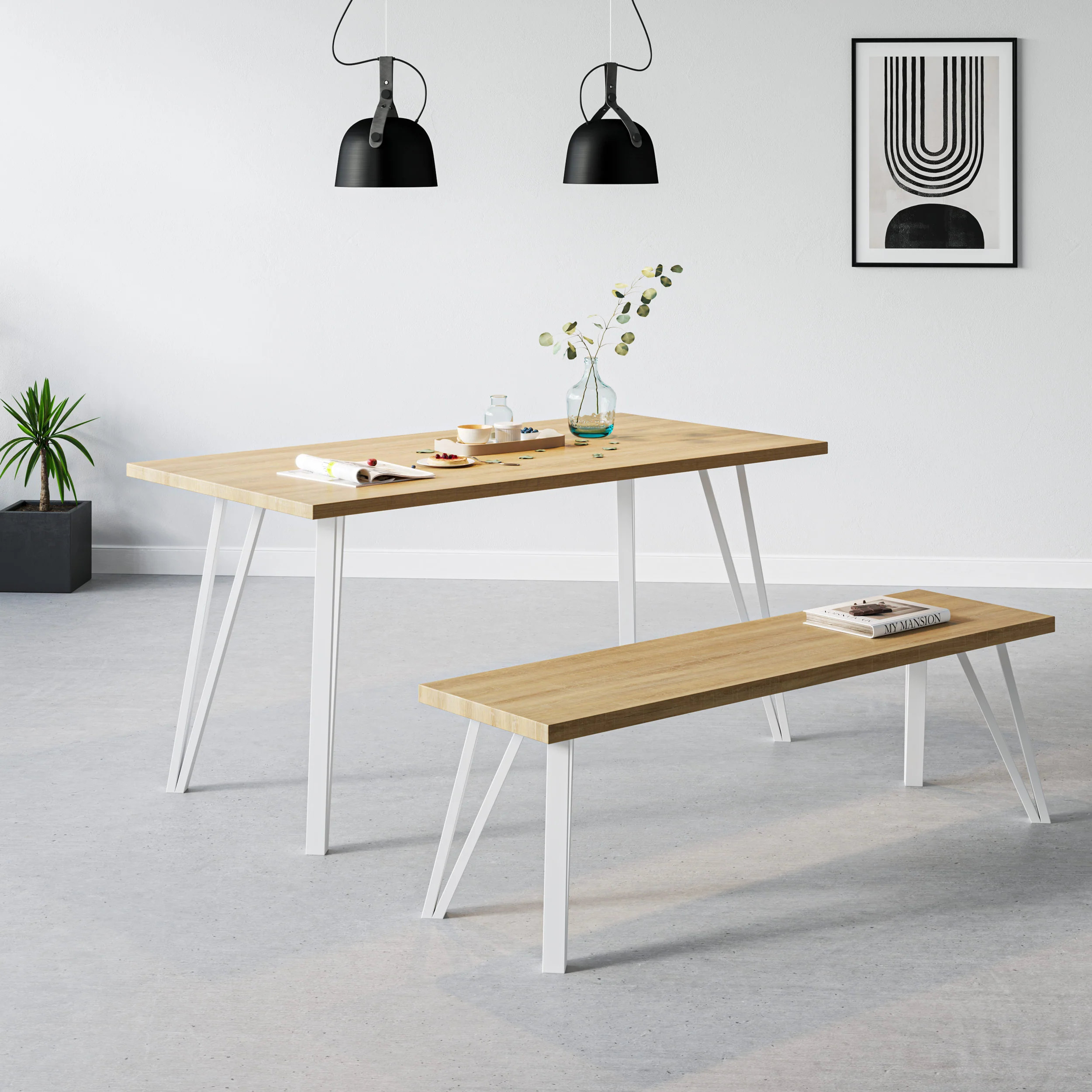 Box Hairpin Legs | 40cm Bench - Image 10