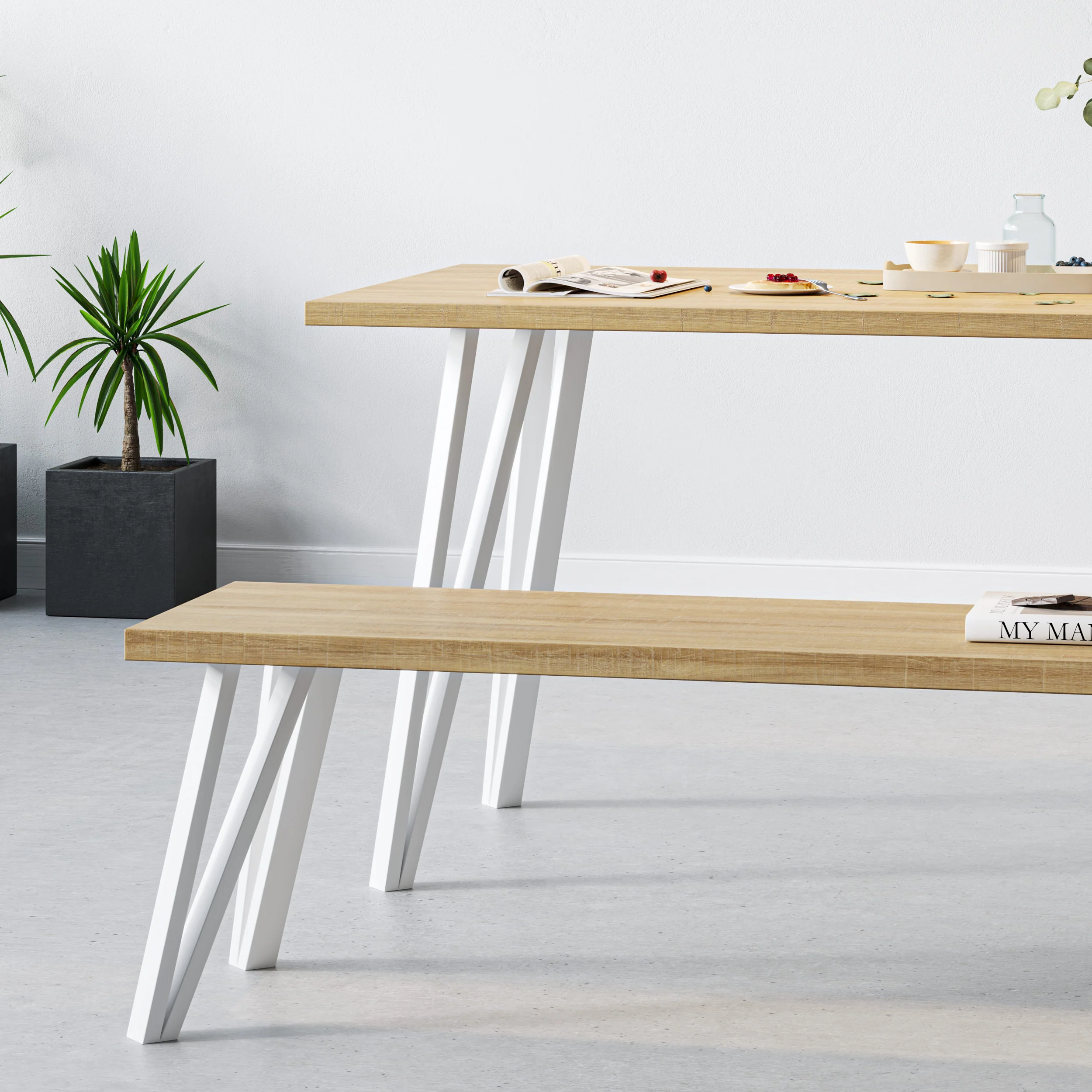Box Hairpin Legs | 40cm Bench - Image 13