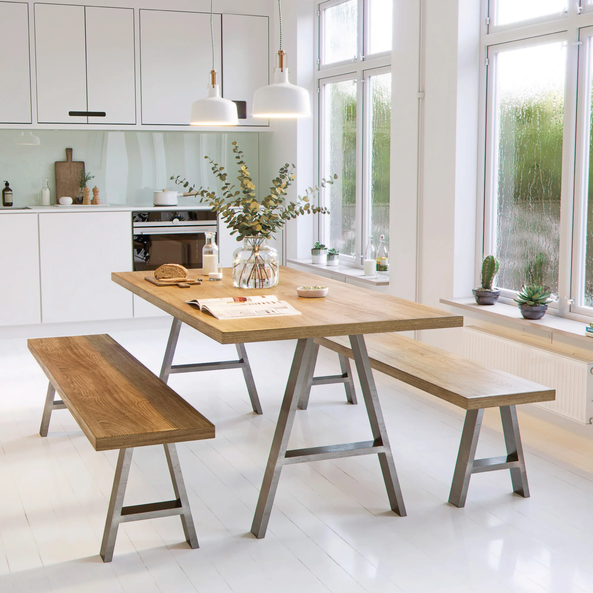 A-Frame Industrial legs | 71cm Table - Image 7