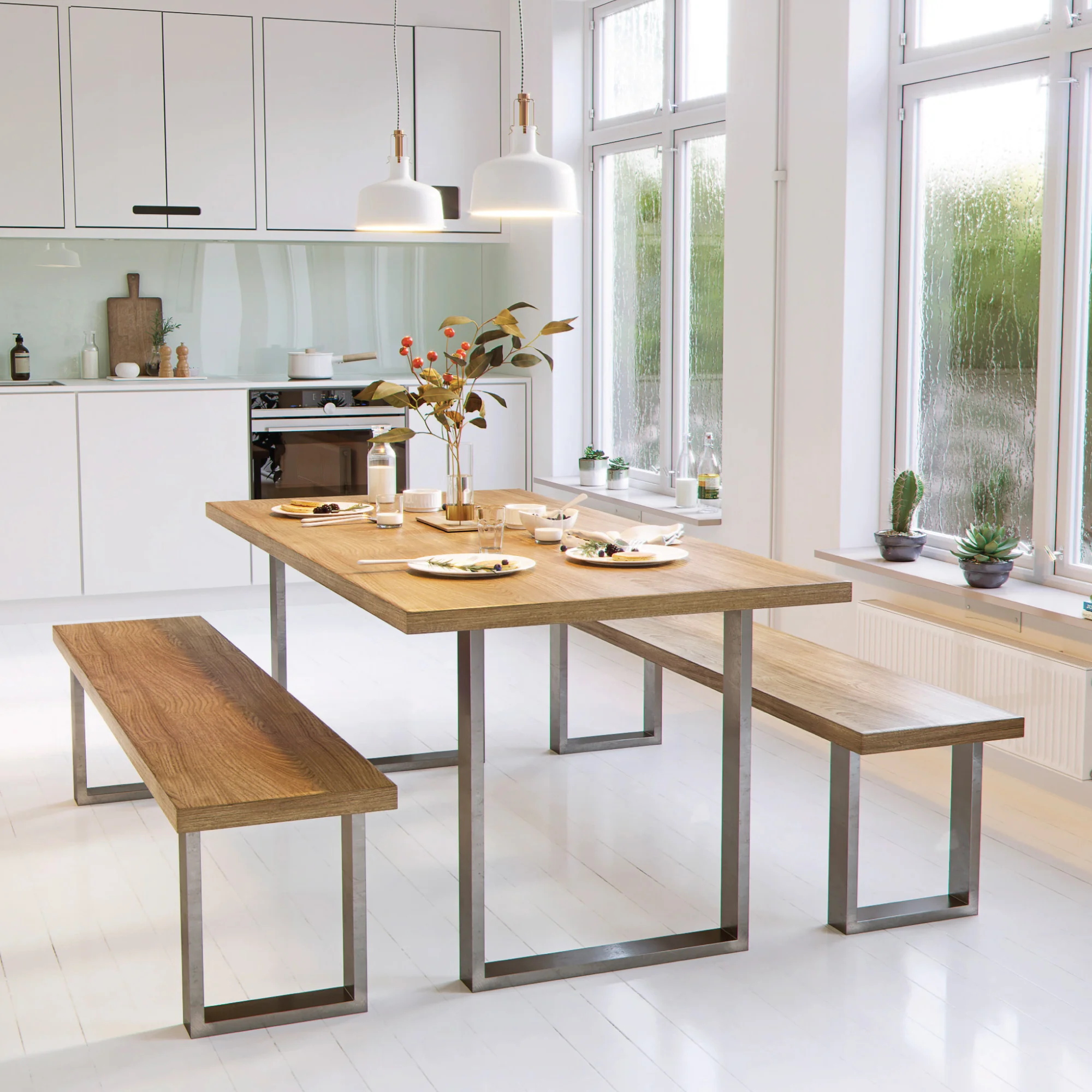 Square Industrial Legs | 71cm Table - Image 3