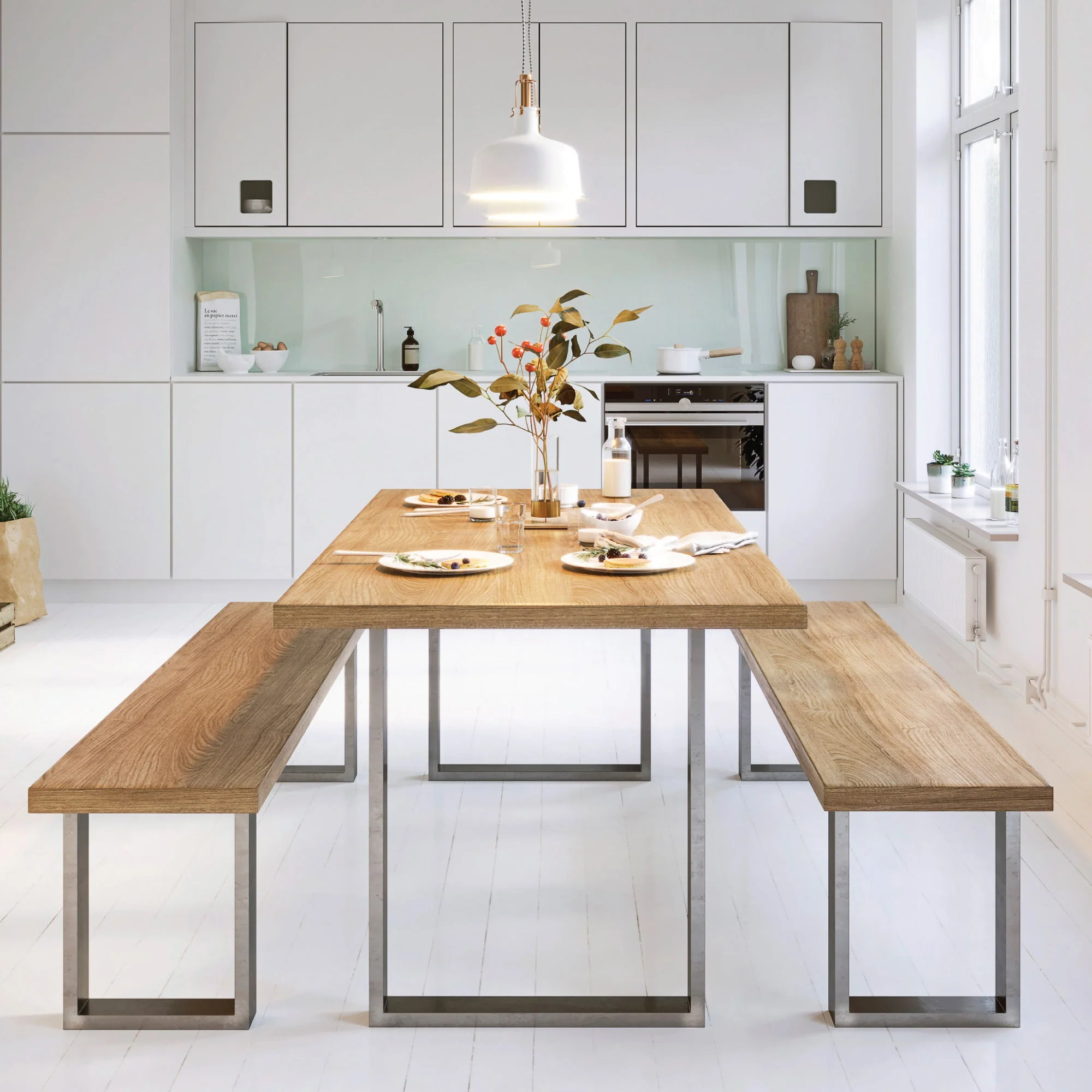 Square Industrial Legs | 71cm Table - Image 8