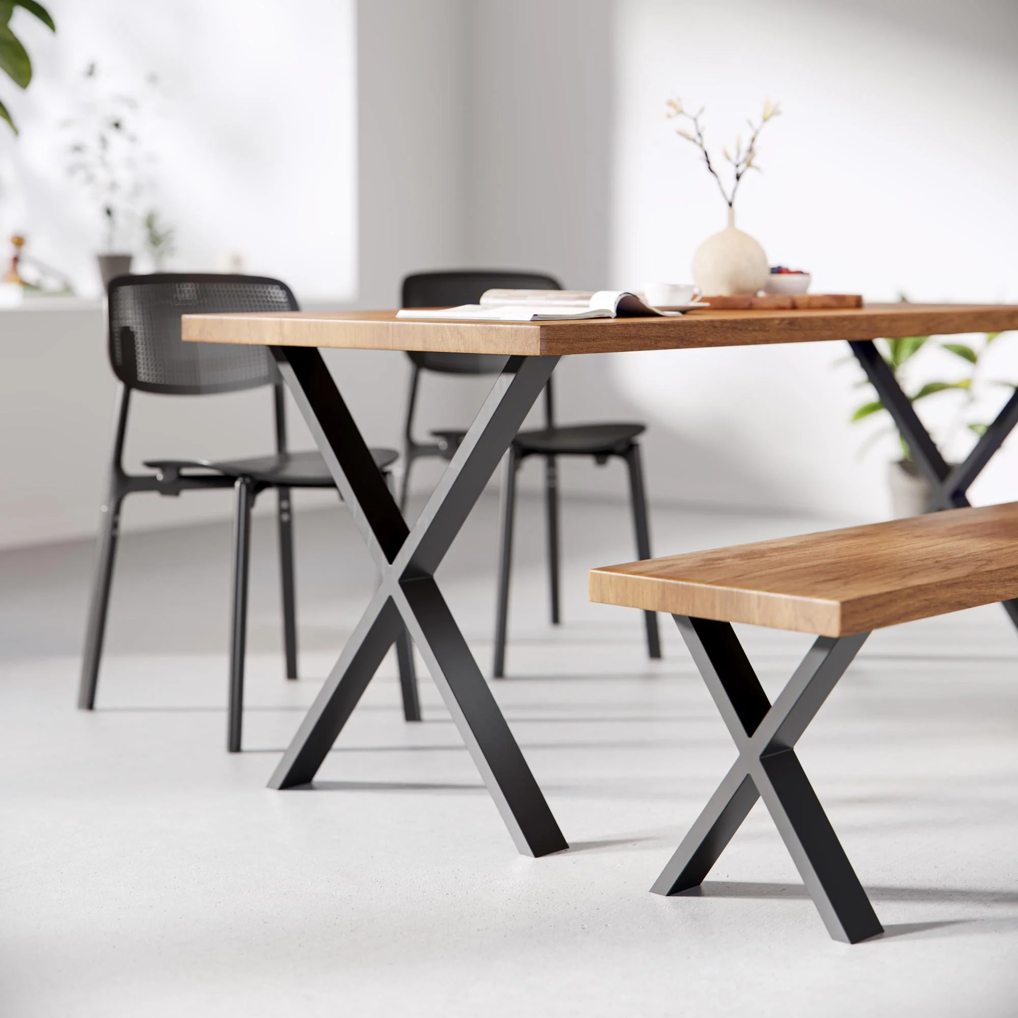 X-Frame Industrial legs | 71cm Table - Image 10