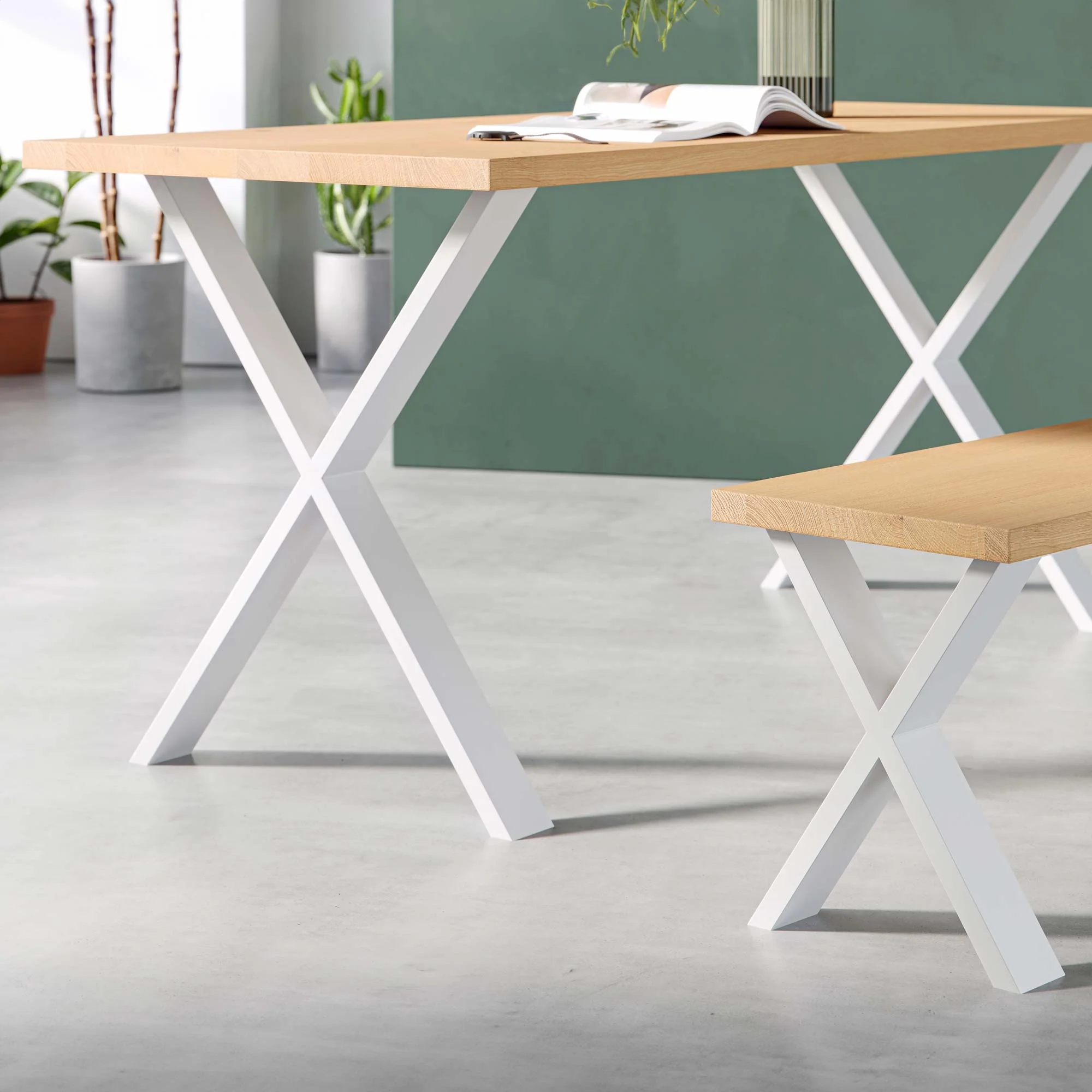 X-Frame Industrial legs | 71cm Table - Image 13
