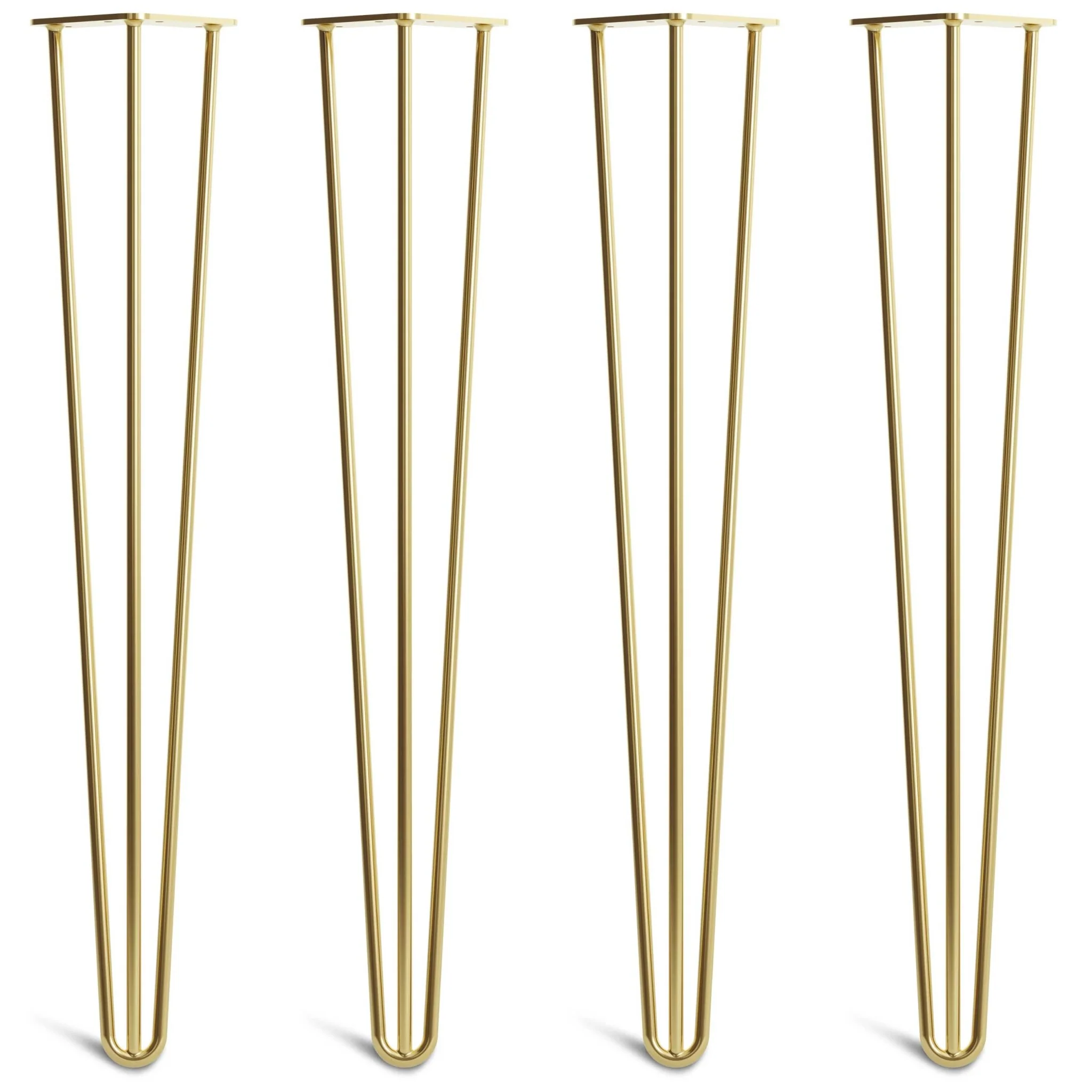 Satin Brass Hairpin Legs