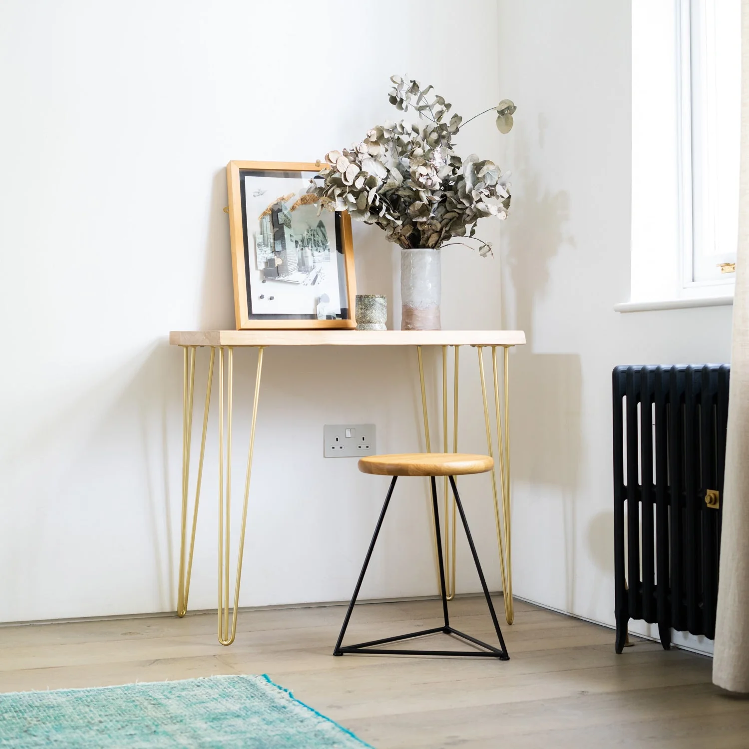 Satin Brass Hairpin Legs - Image 2