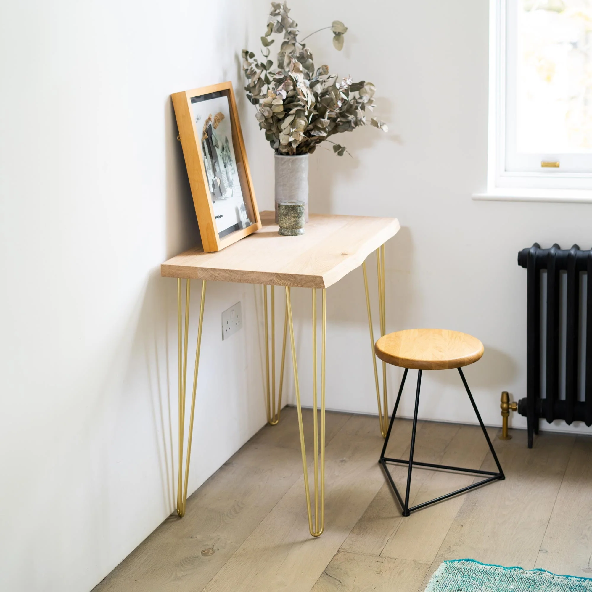 Satin Brass Hairpin Legs - Image 3
