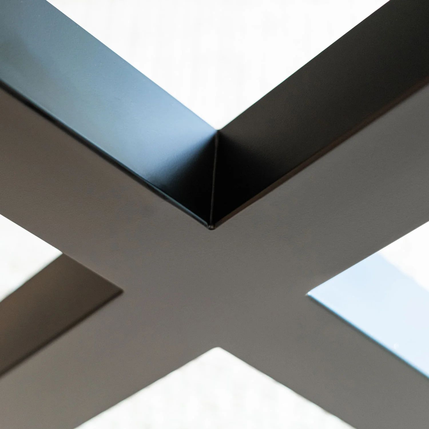 Chunky X-Frame Industrial Legs | 71cm Table Wide - Image 5
