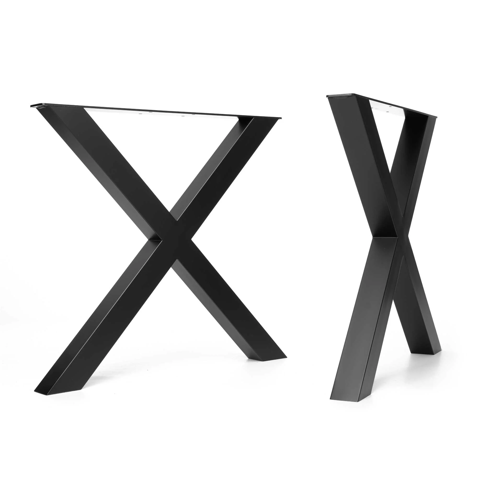 Chunky X-Frame Industrial Legs | 71cm Table Wide - Image 8