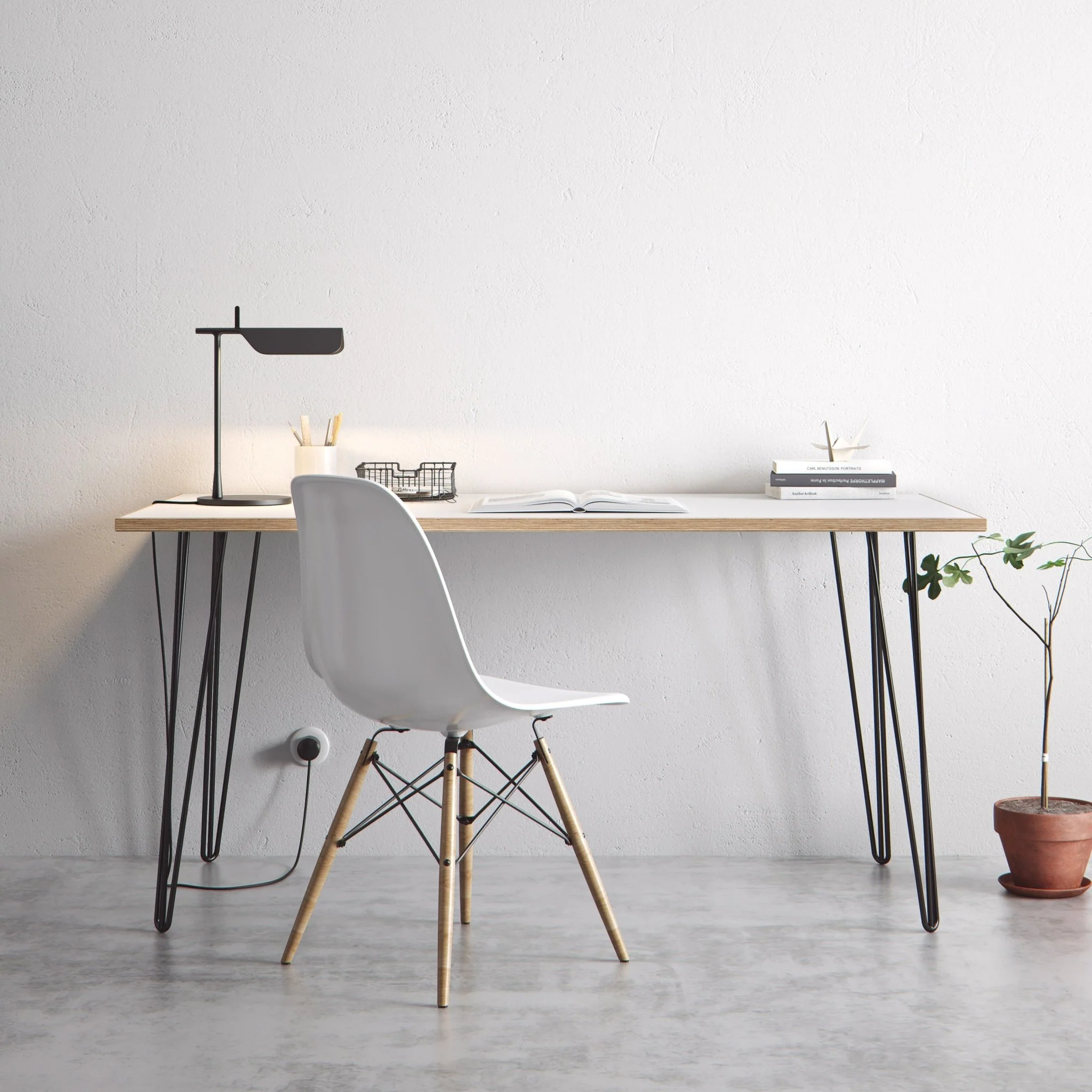 Hairpin Table (White) - Image 5