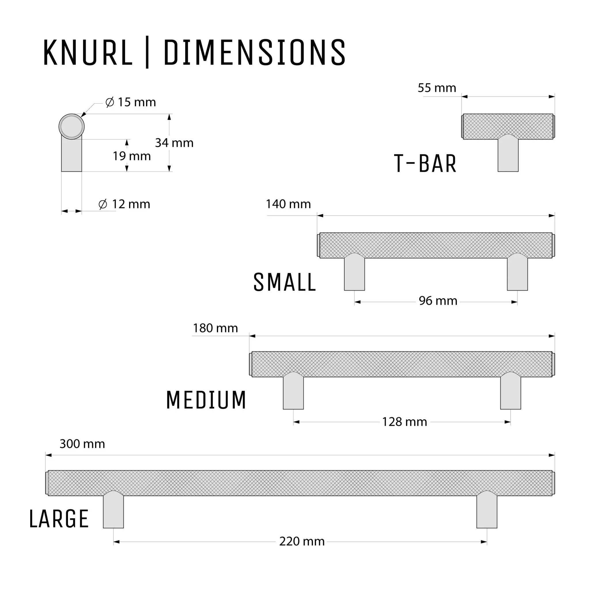 Knurl 15mm Pull Handle - Image 3