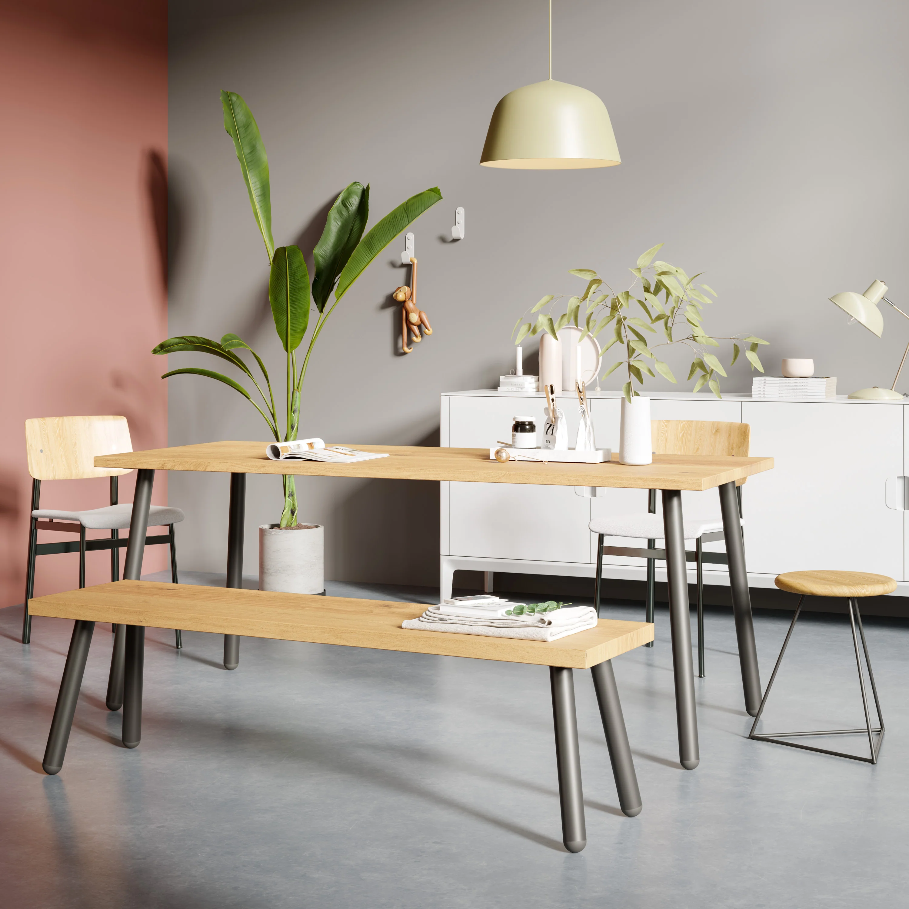 Single Pin Round Legs | 71cm Table - Image 11