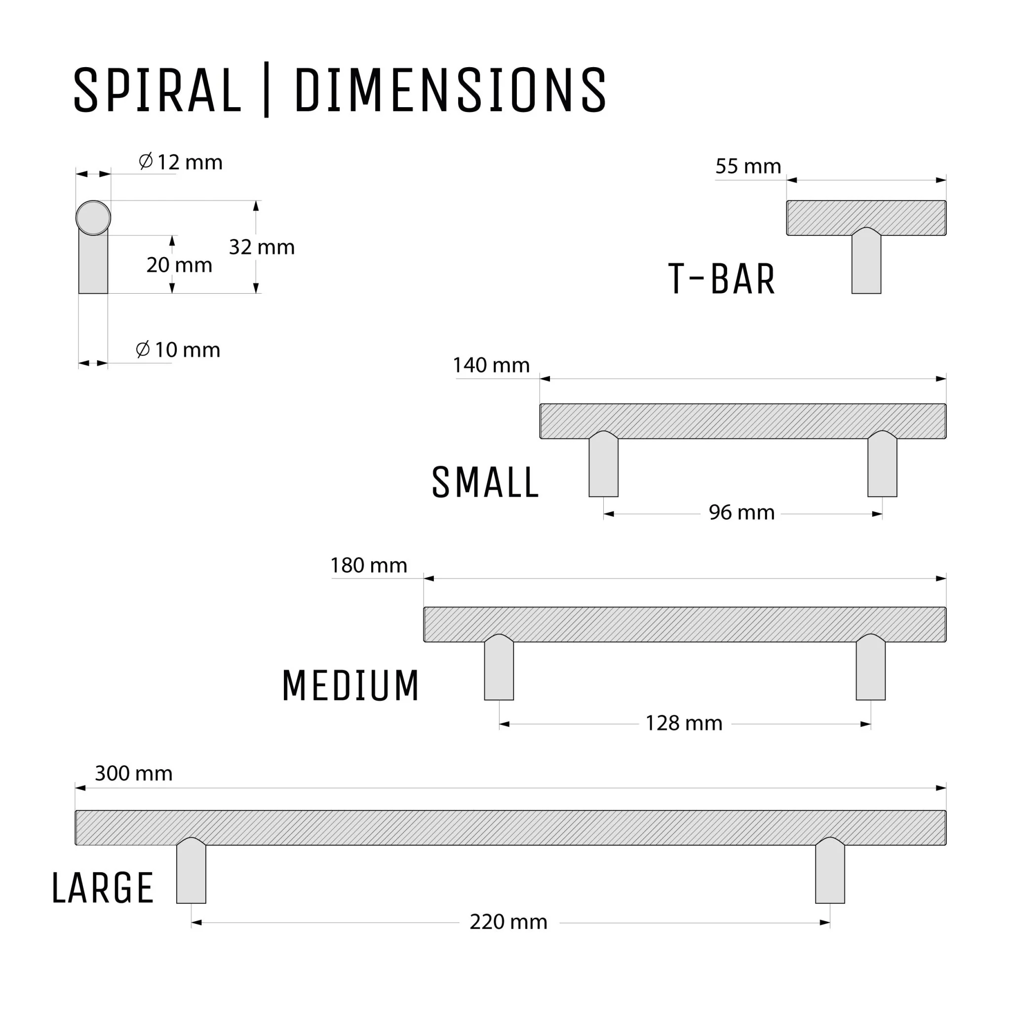 Spiral 12mm Pull Handle - Image 3