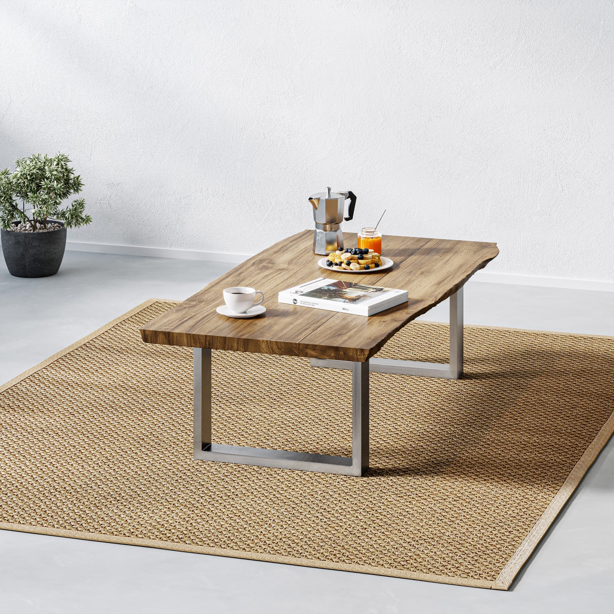 Square Industrial Legs | 35cm Coffee Table - Image 8