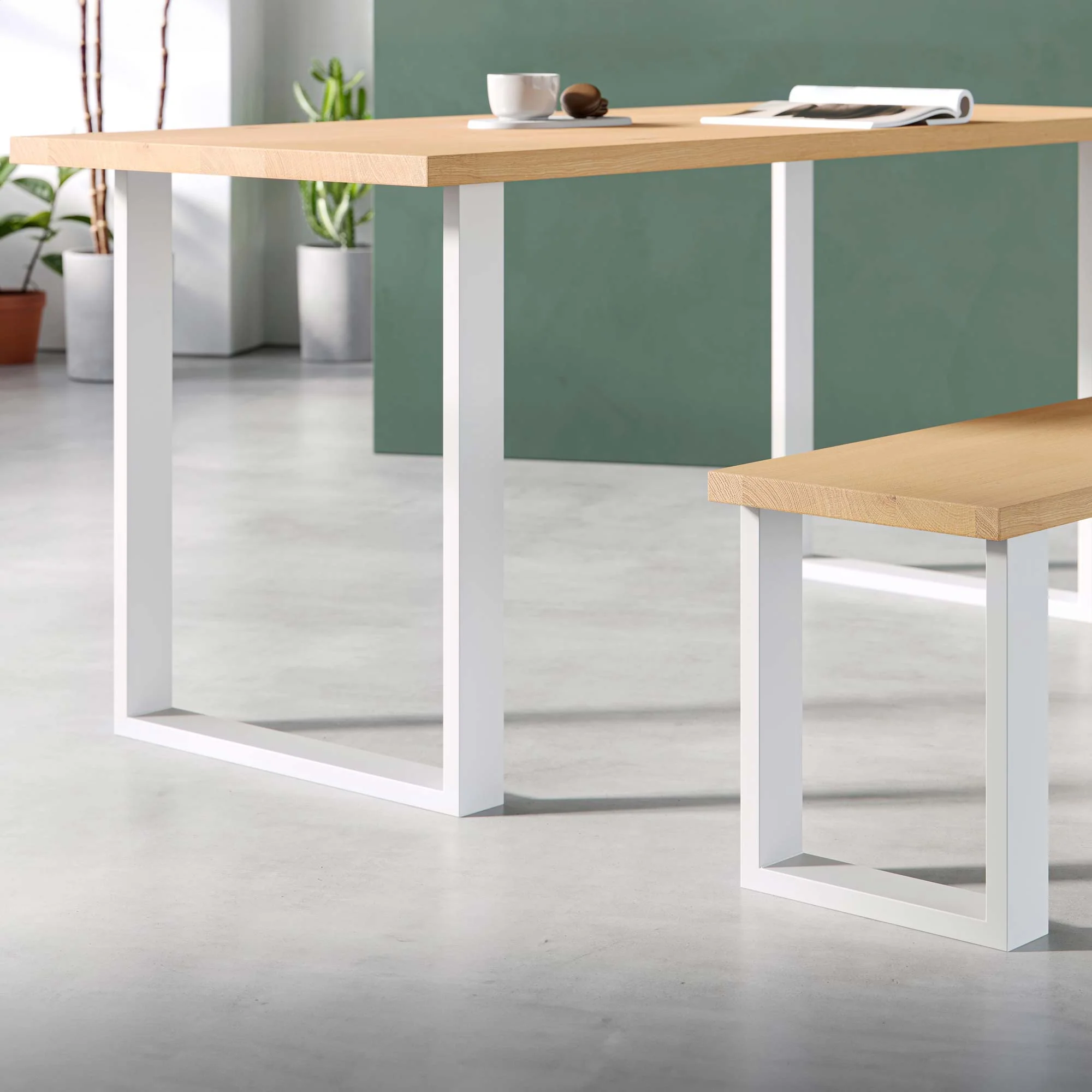 Square Industrial Legs | 40cm Bench - Image 12