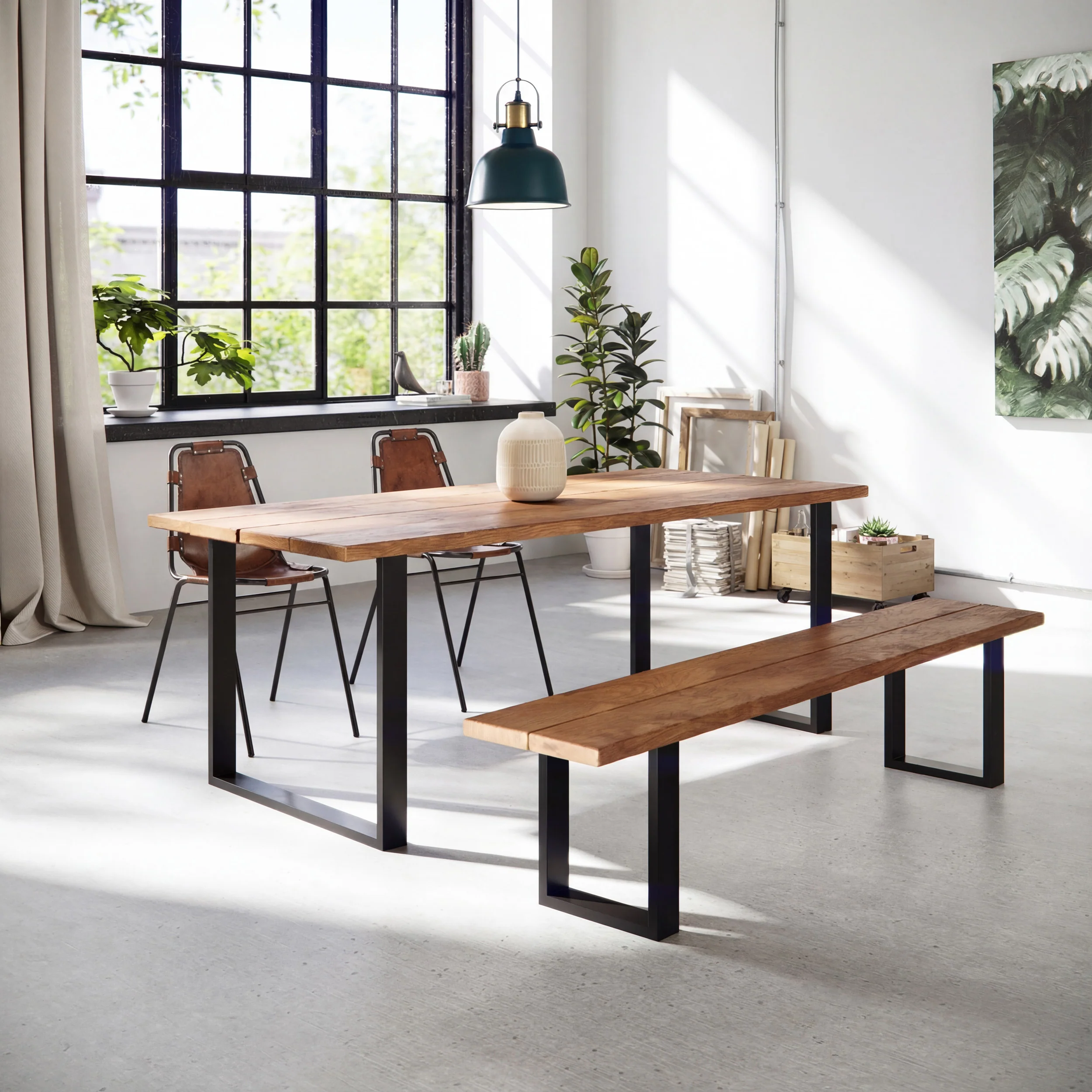 Square Industrial Legs | 71cm Table Wide - Image 10