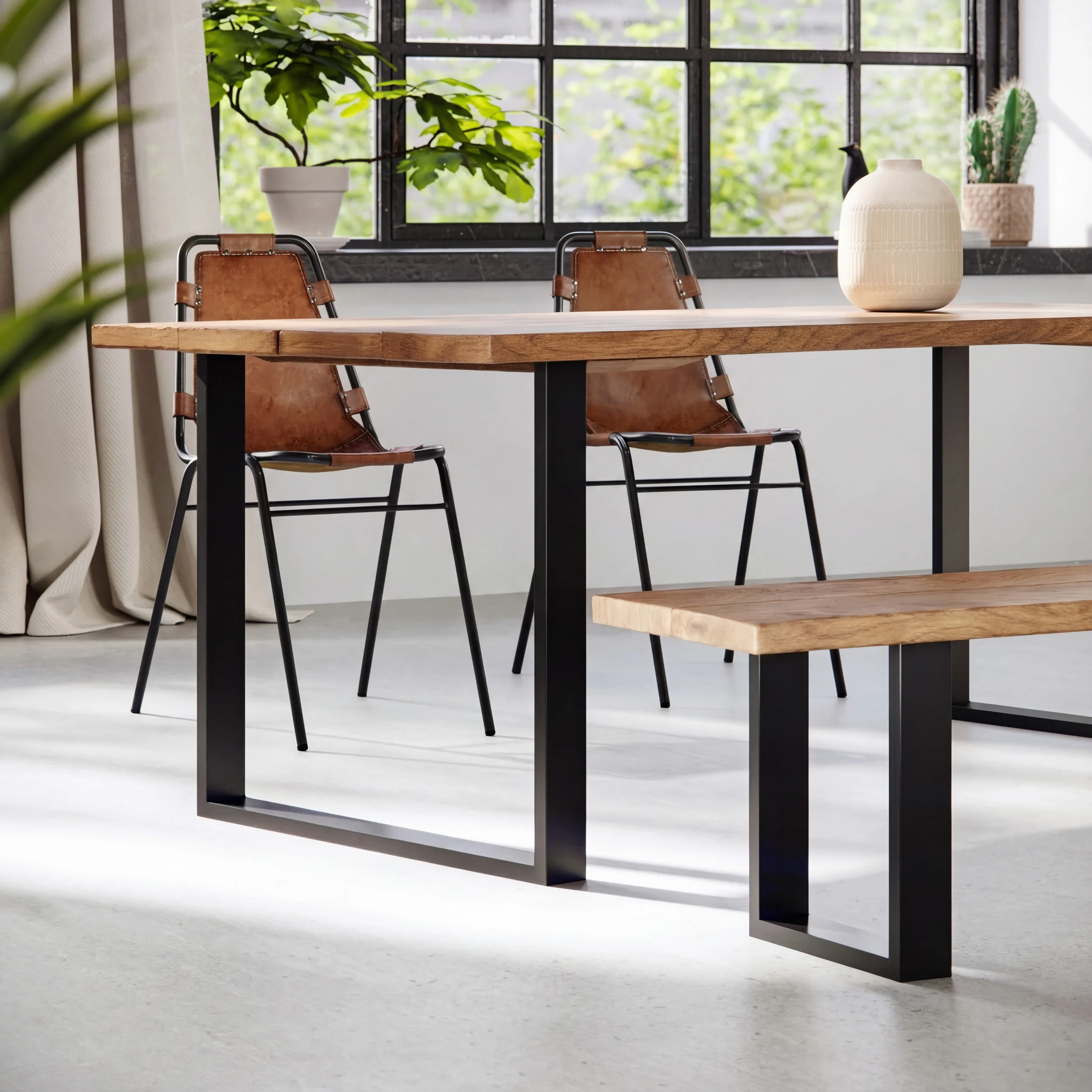 Square Industrial Legs | 71cm Table Wide - Image 11
