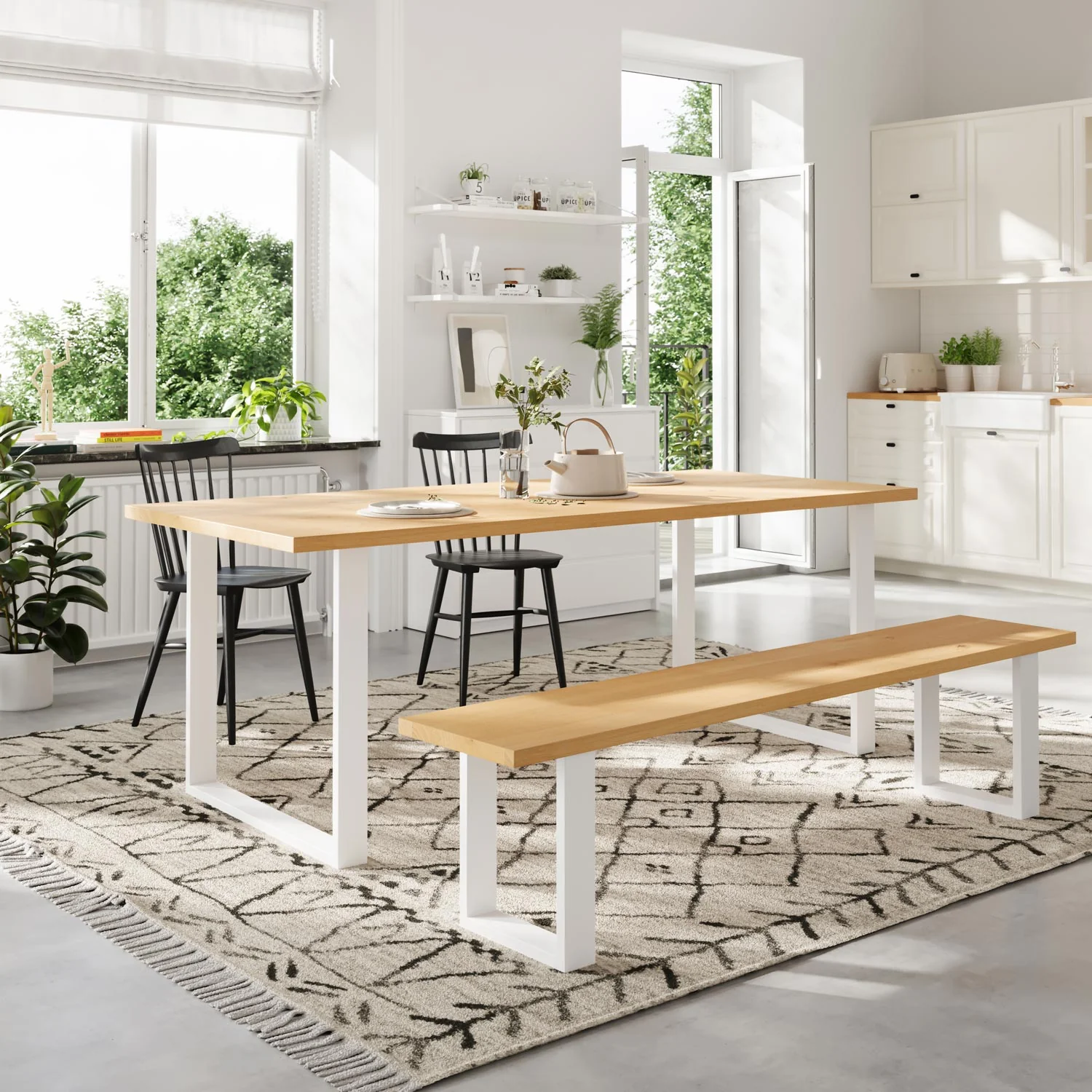 Square Industrial Legs | 71cm Table Wide - Image 15