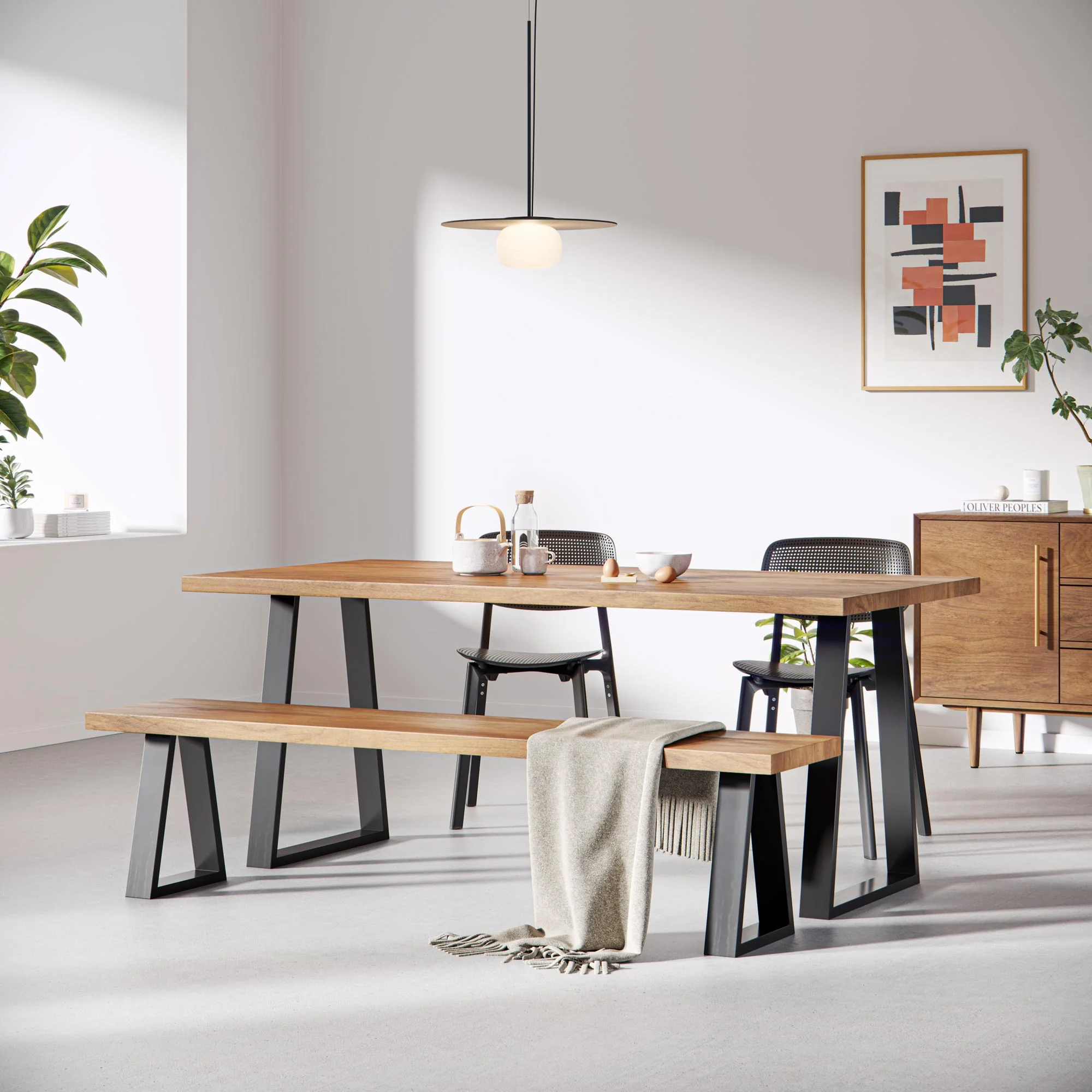 Trapezium Industrial Legs | 40cm Bench - Image 11
