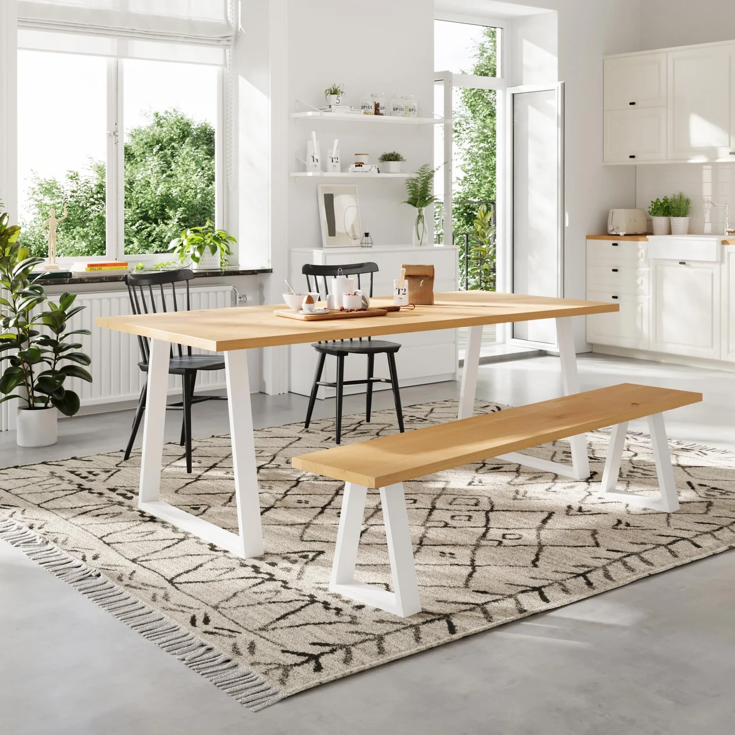 Trapezium Industrial Legs | 71cm Table Wide - Image 12