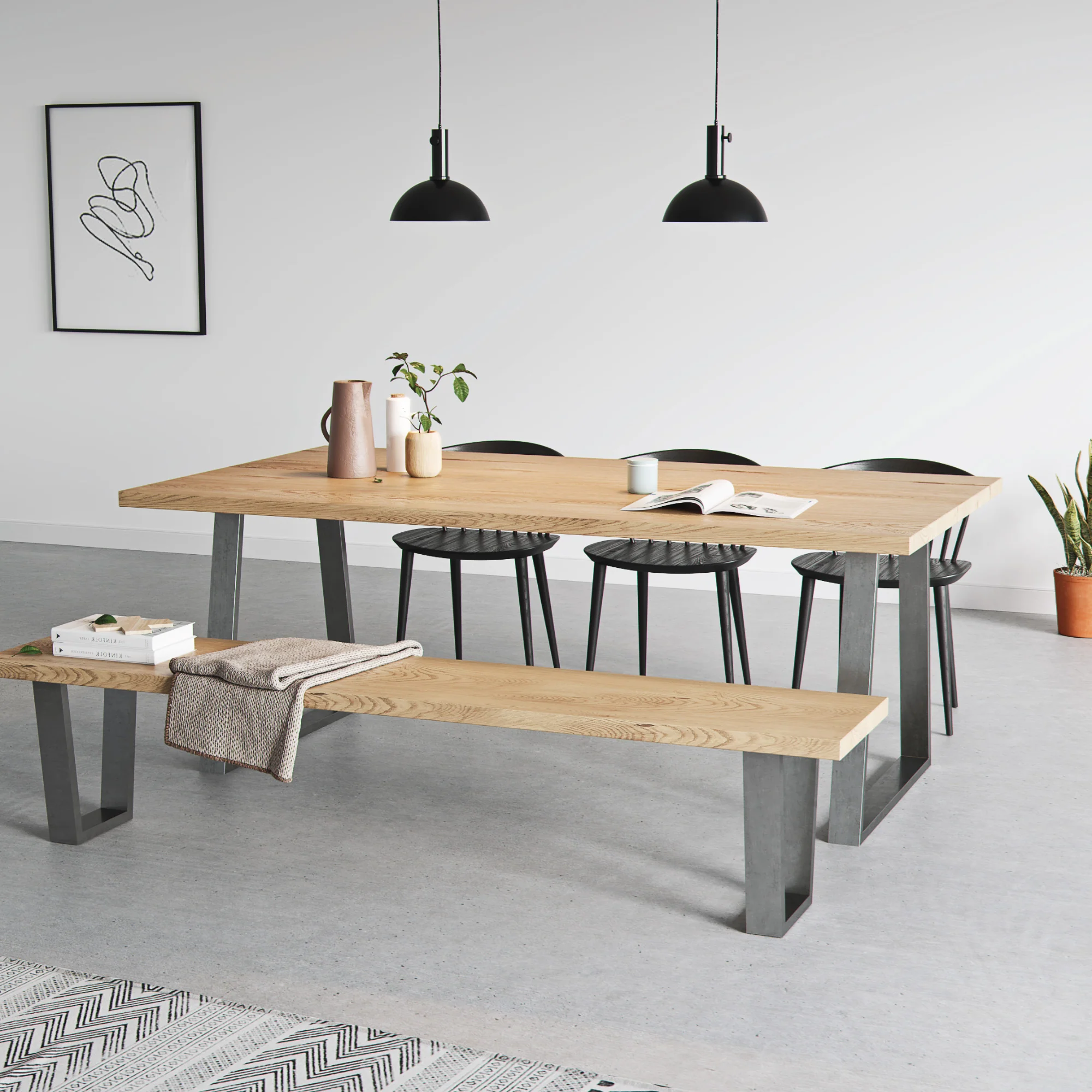 Trapezium Industrial Legs | 71cm Table Wide - Image 6