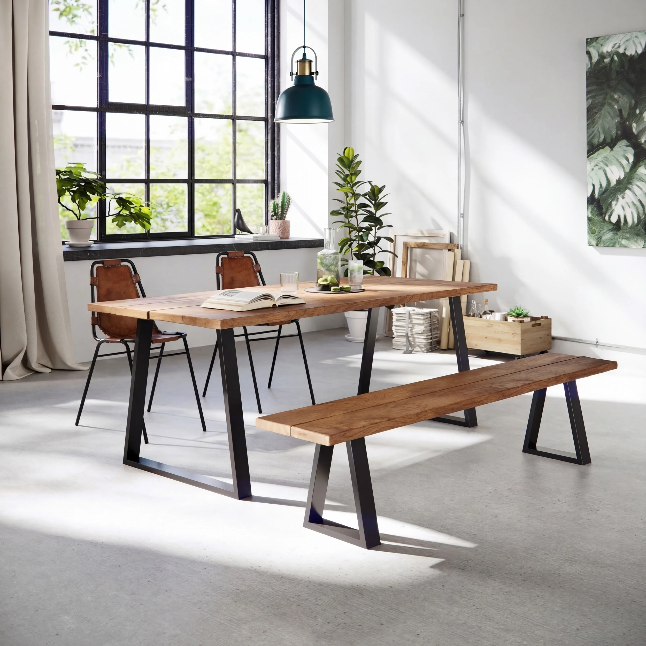 Trapezium Industrial Legs | 71cm Table Wide - Image 9