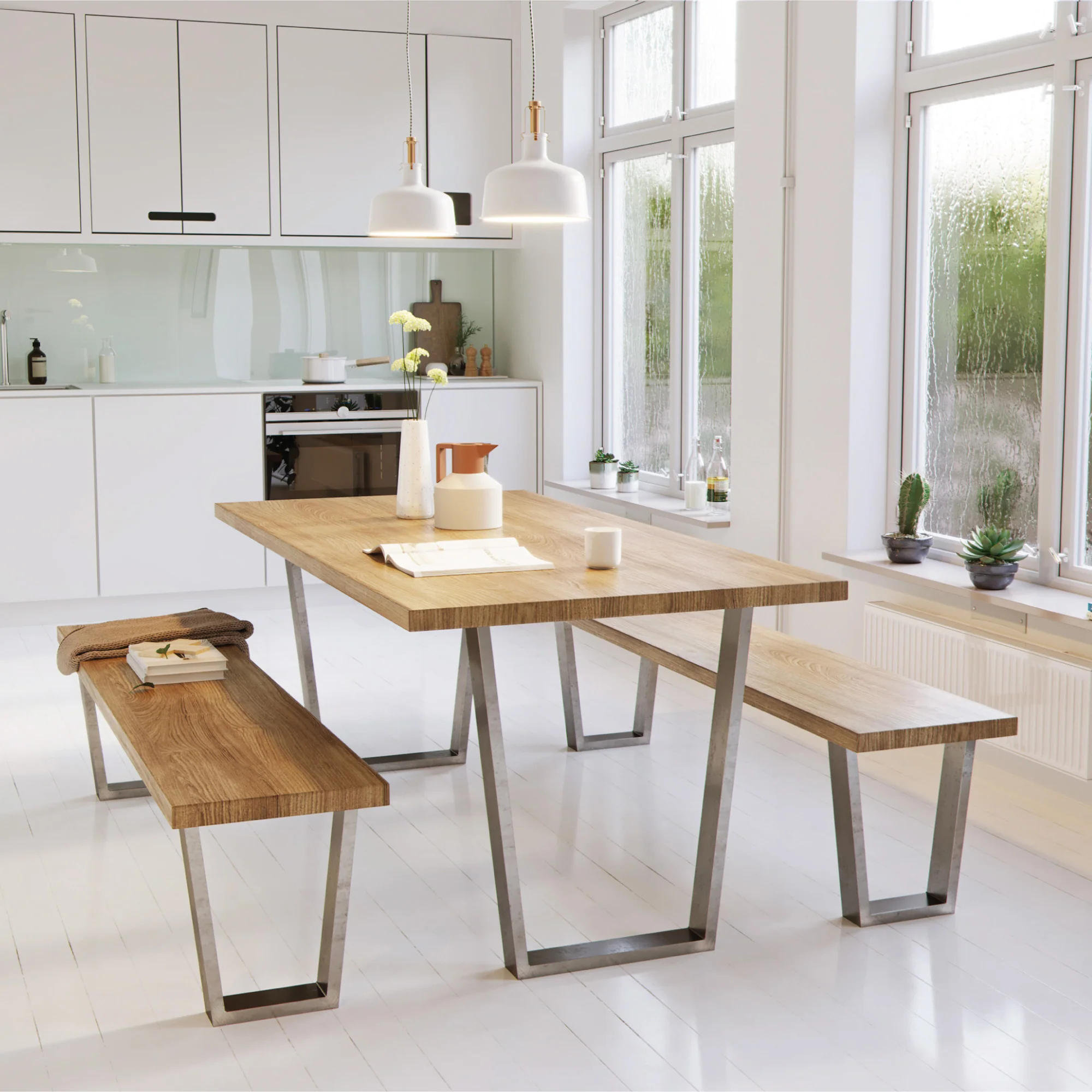 V-Frame Industrial legs | 40cm Bench - Image 7