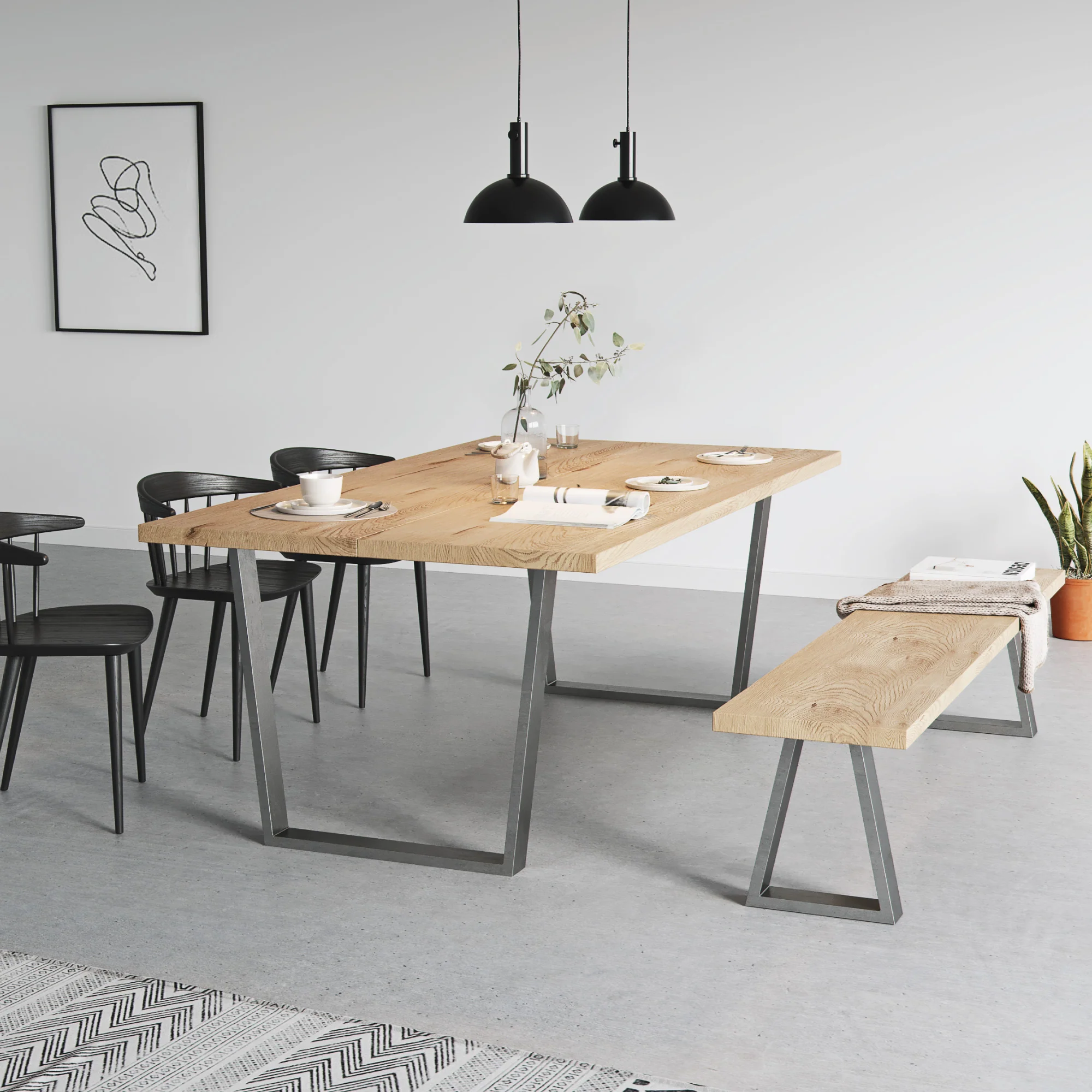 V-Frame Industrial legs | 71cm Table Wide - Image 2