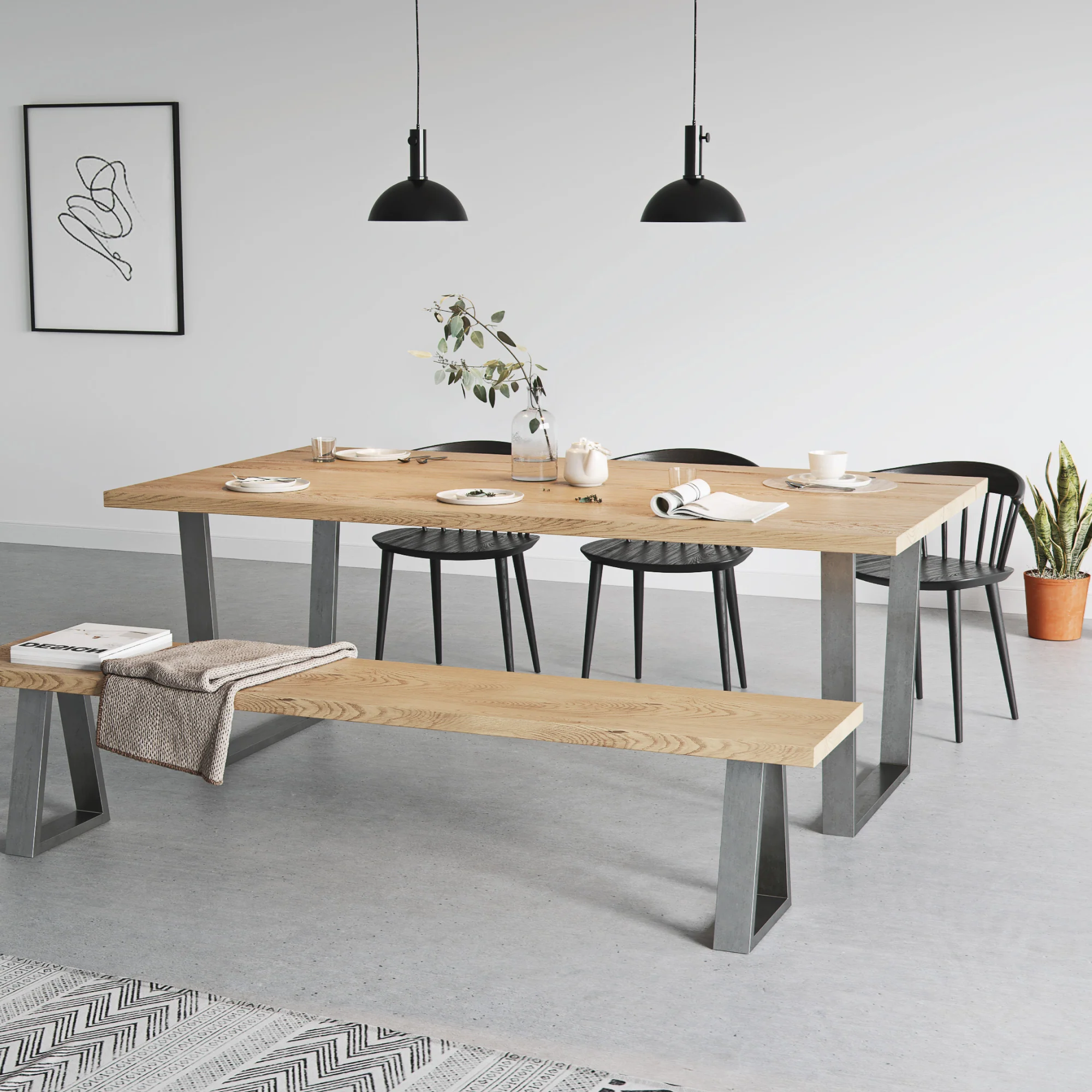 V-Frame Industrial legs | 71cm Table Wide - Image 8