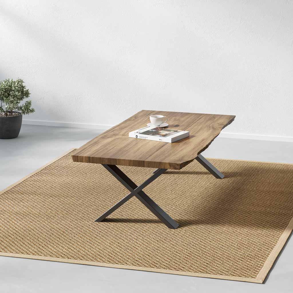 X-Frame Industrial legs | 35cm Coffee Table - Image 10