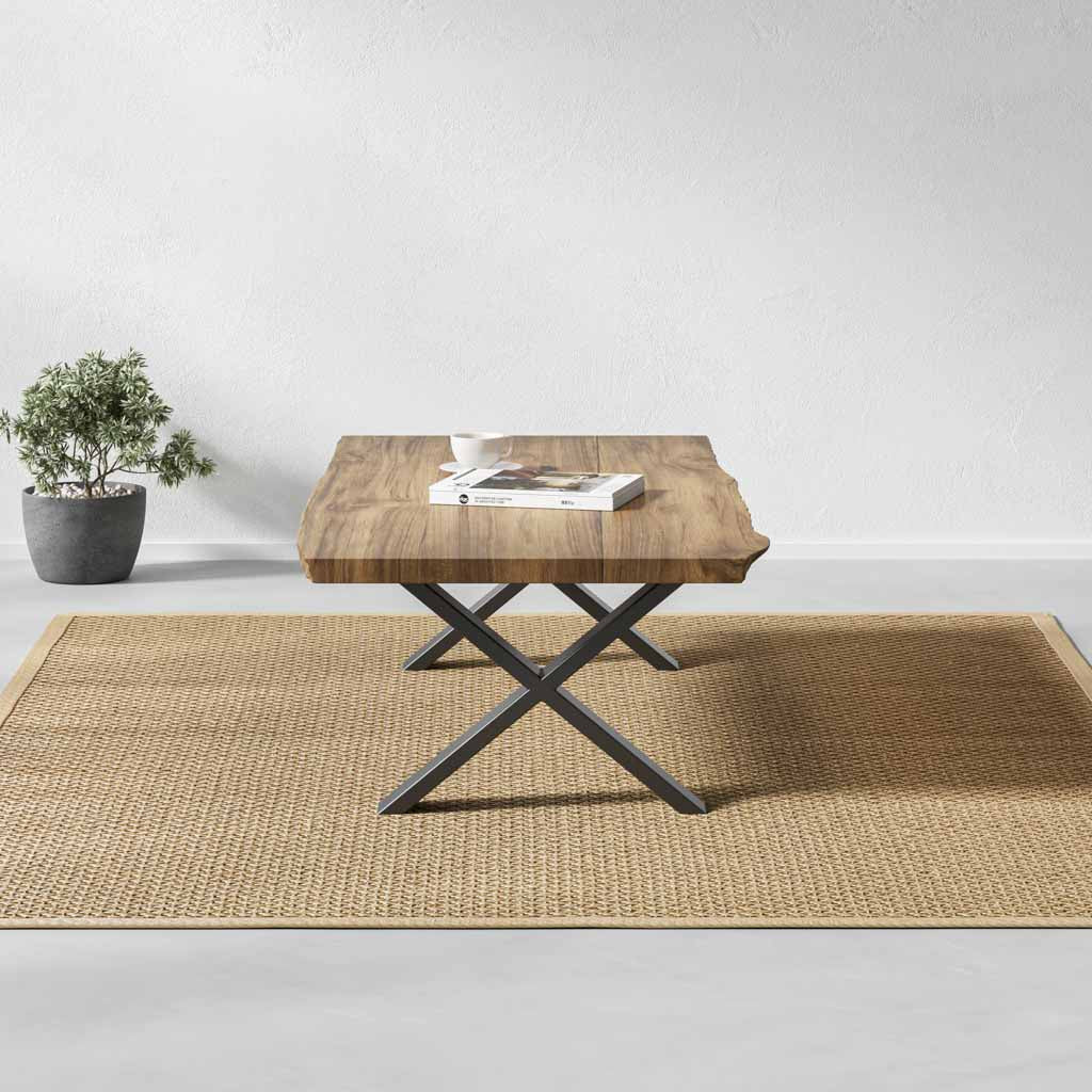 X-Frame Industrial legs | 35cm Coffee Table - Image 11