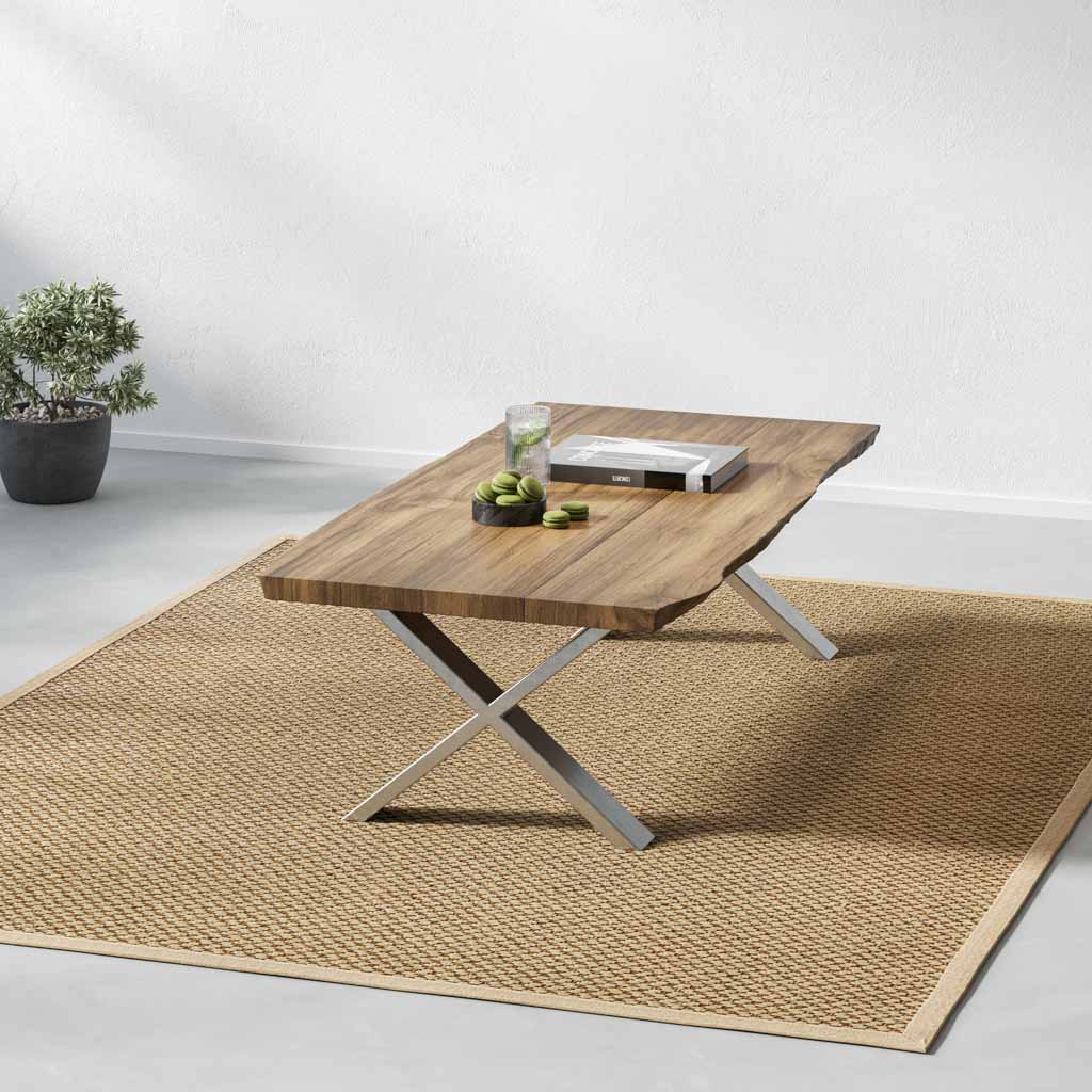 X-Frame Industrial legs | 35cm Coffee Table - Image 7