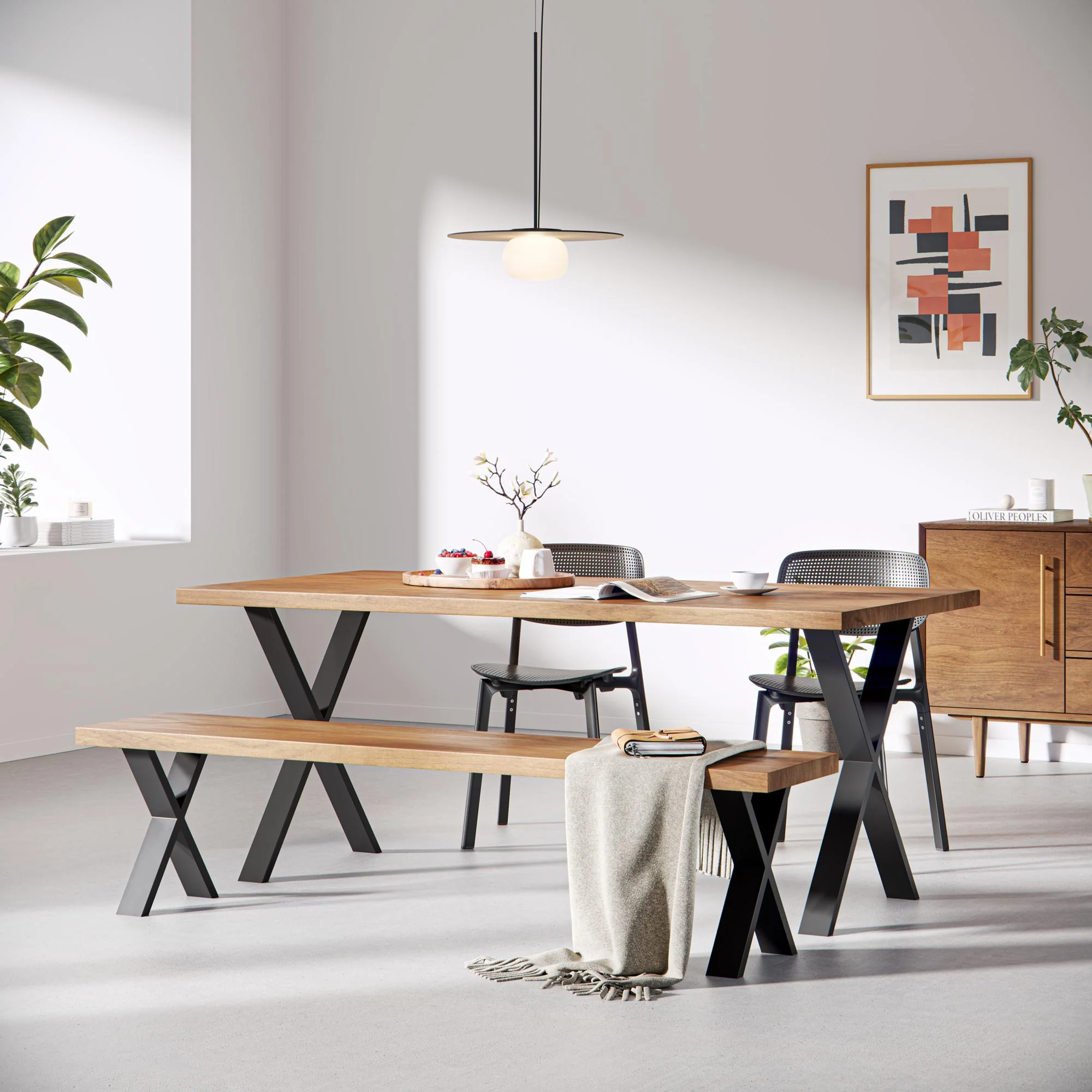 X-Frame Industrial legs | 40cm Bench - Image 11